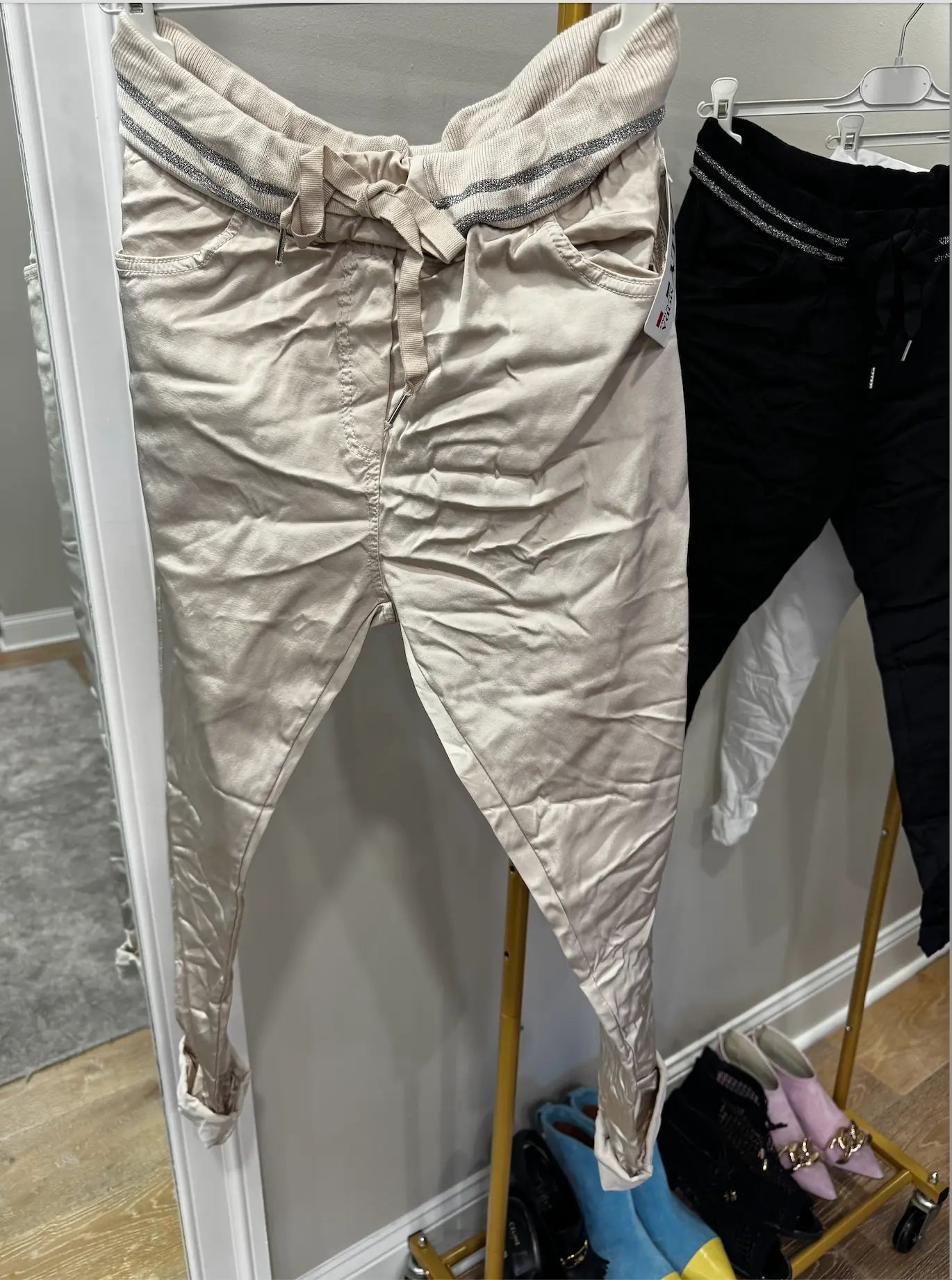 Karma Light Blue Viscose Jogger Pants Karma