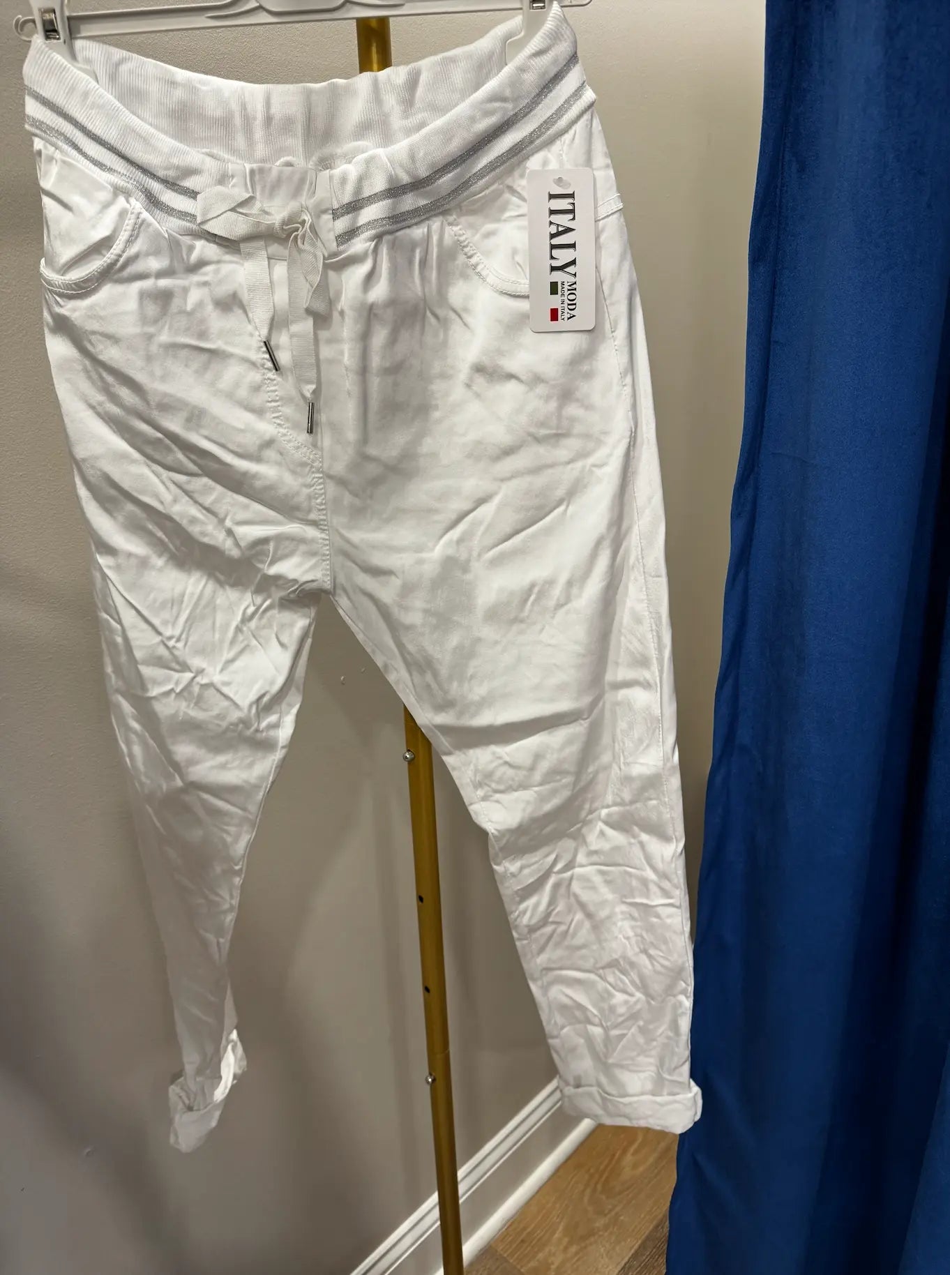 Karma Light Blue Viscose Jogger Pants Karma