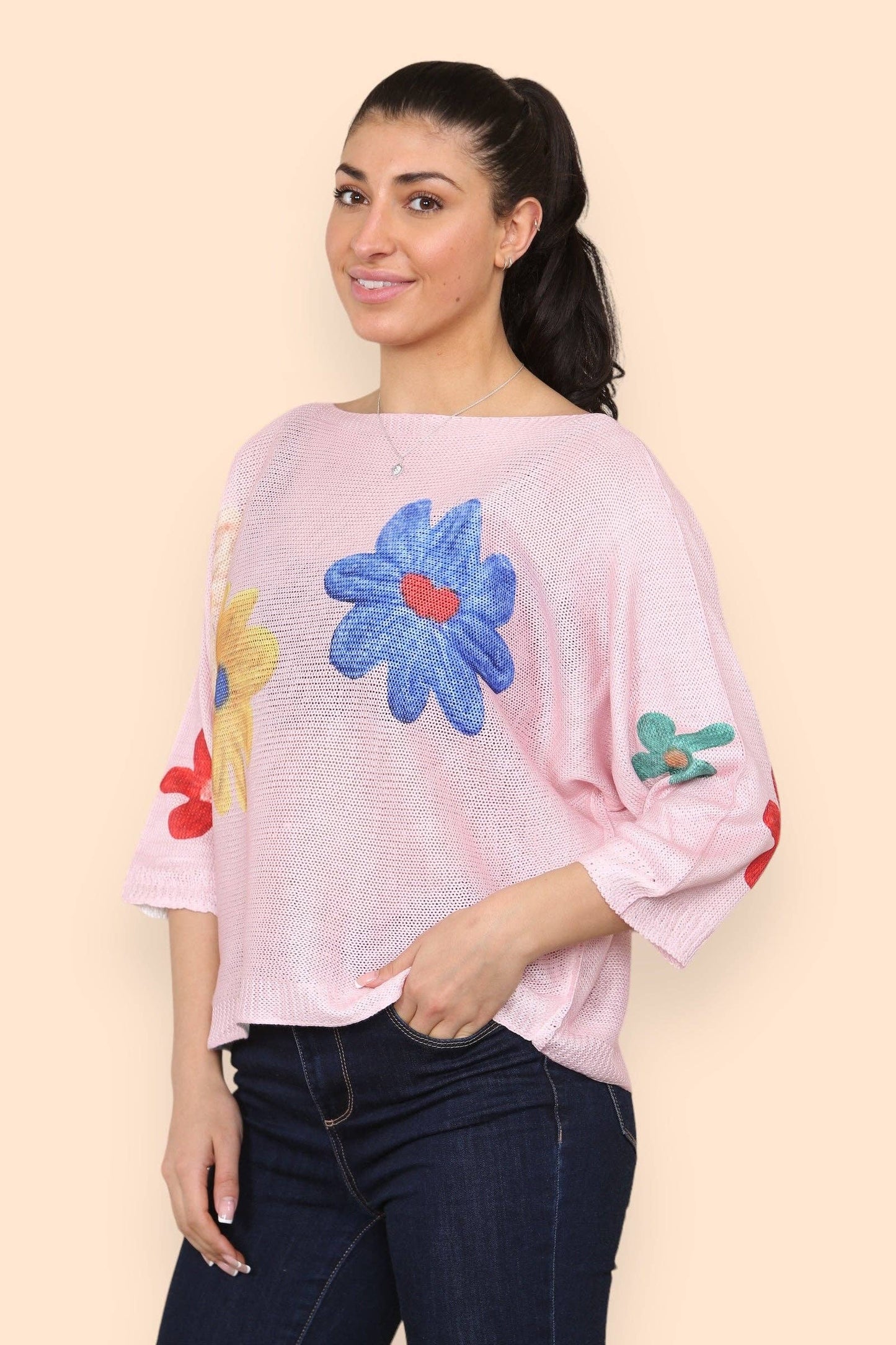 Kurt Muller Daisy/Rose Knit Top Kurt Muller