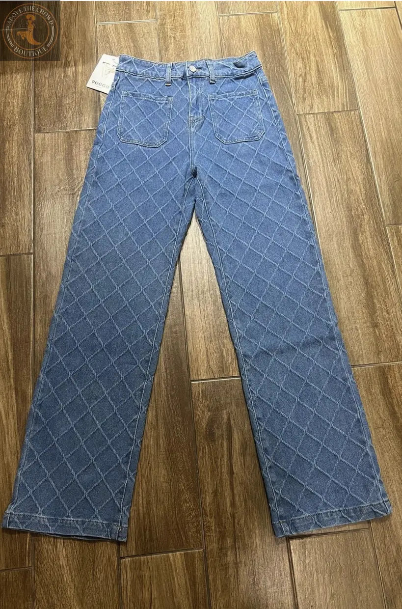 Kurt Muller Textured Wide Leg Voggo Jeans Kurt Muller