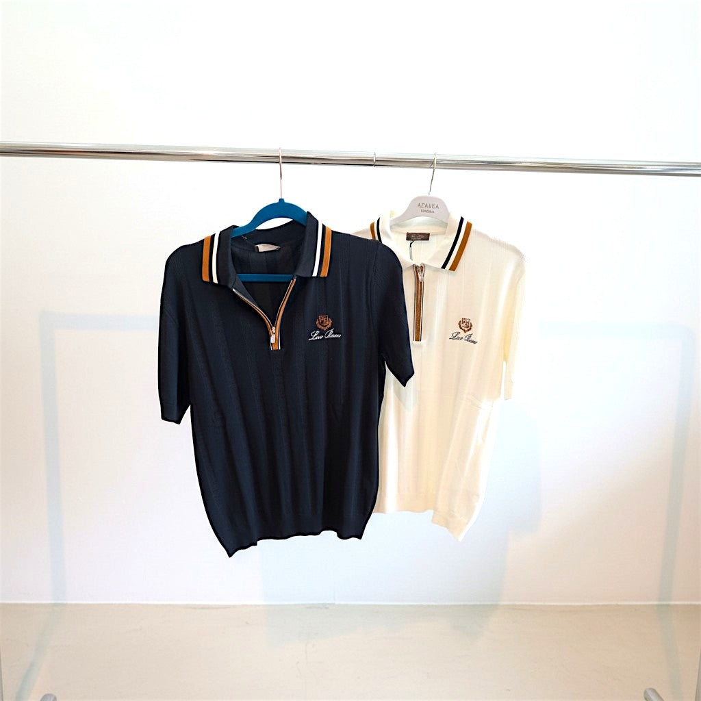 Men’s Short Sleeve Knit Zip Polo - Above the Crowd Boutique