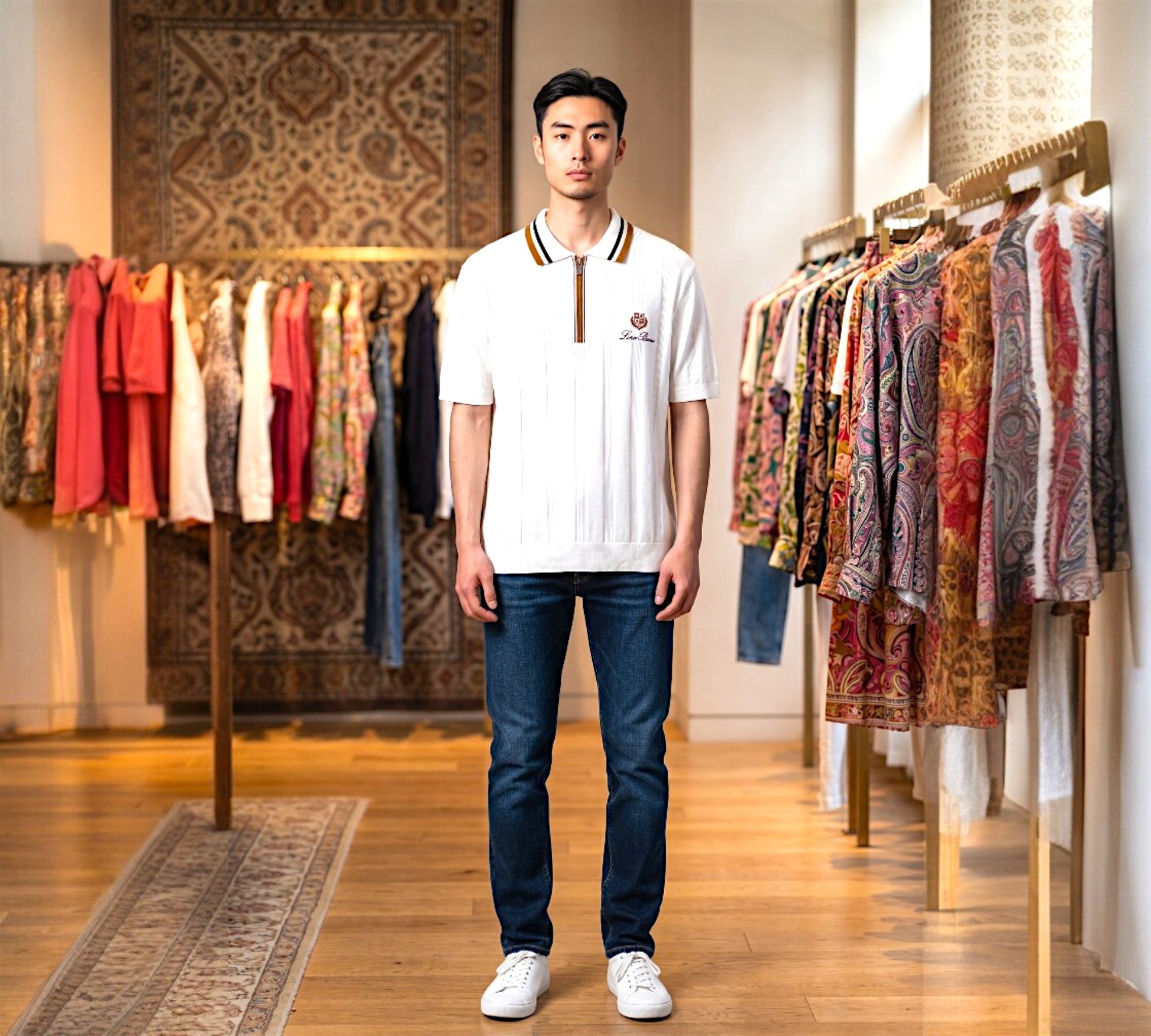 Men’s Short Sleeve Knit Zip Polo - Above the Crowd Boutique