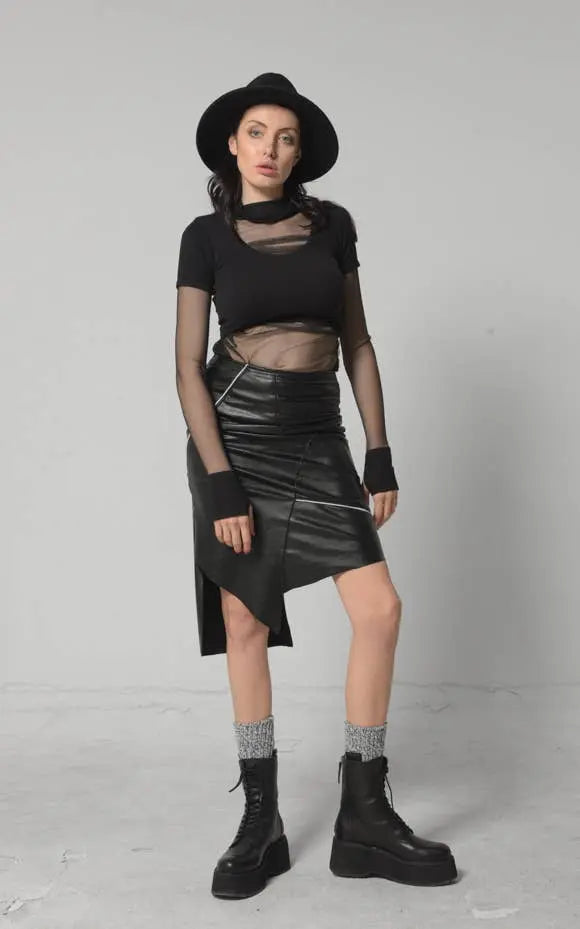Leather Mini Skirt Metamorphoza
