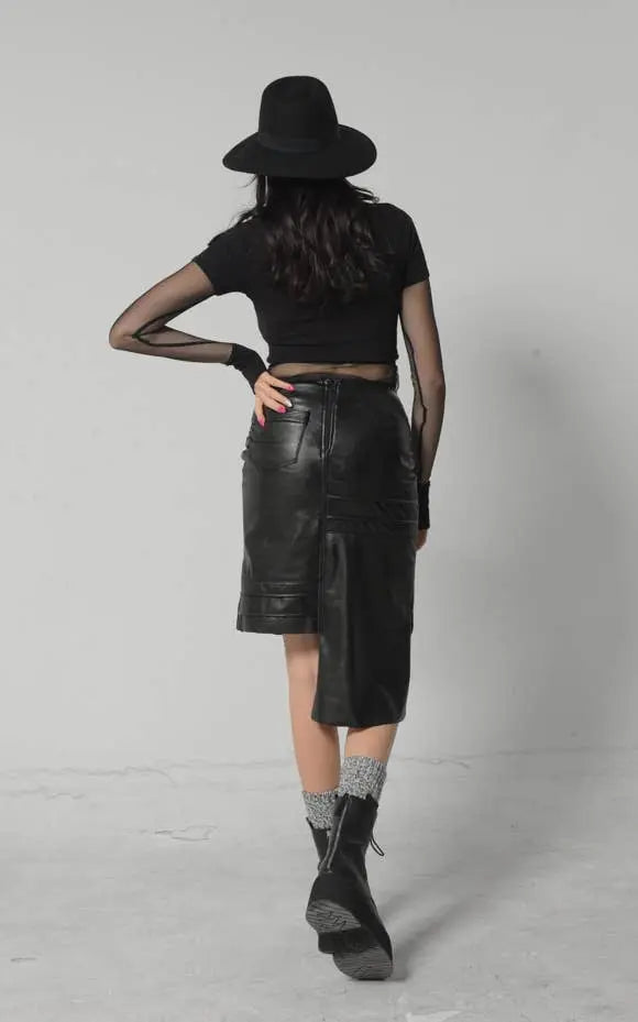Leather Mini Skirt Metamorphoza