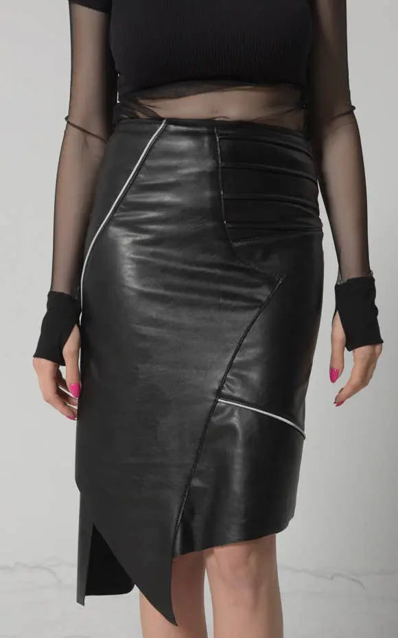 Leather Mini Skirt Metamorphoza
