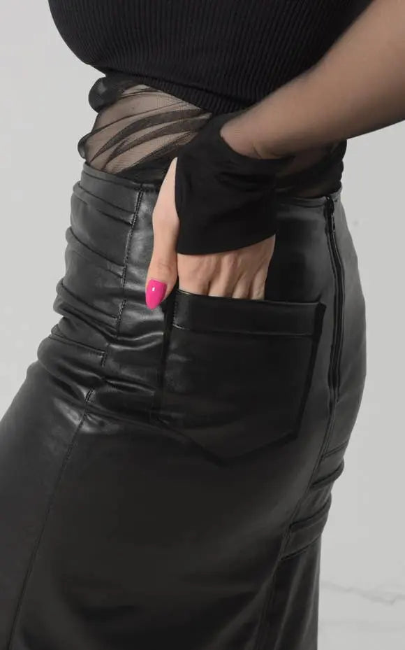 Leather Mini Skirt Metamorphoza