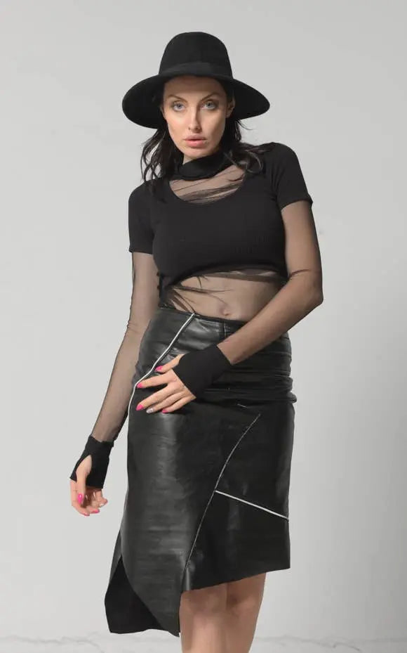 Leather Mini Skirt Metamorphoza