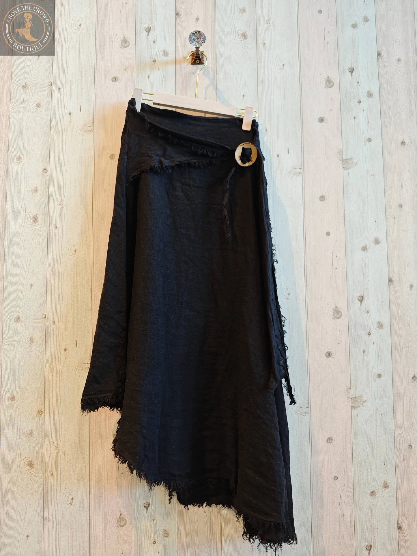 Linen and More 100% COCONUT LINEN BUTTON SKIRT Linen & More