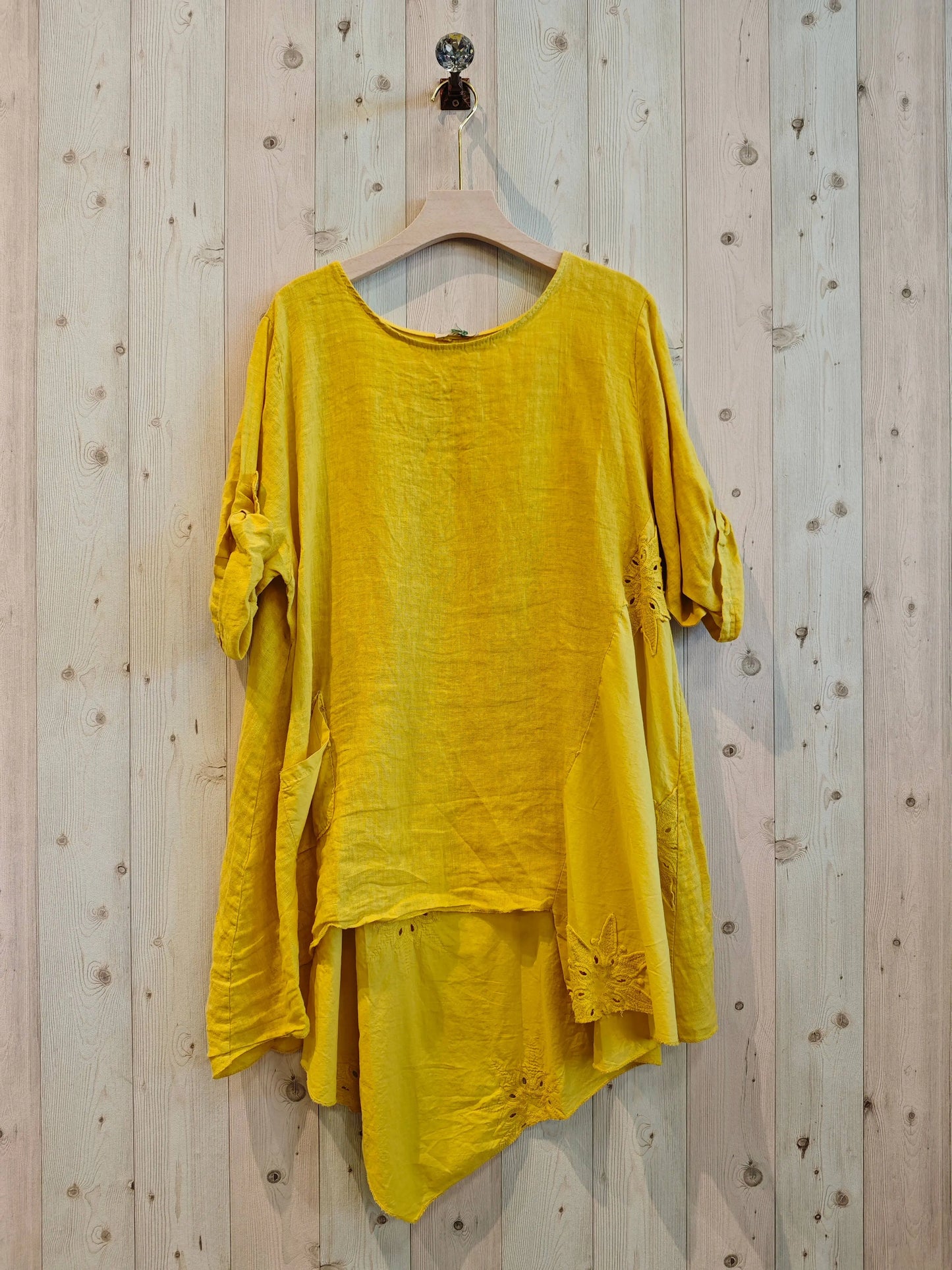 Linen and More 100% LINEN LONG BLOUSE Linen & More