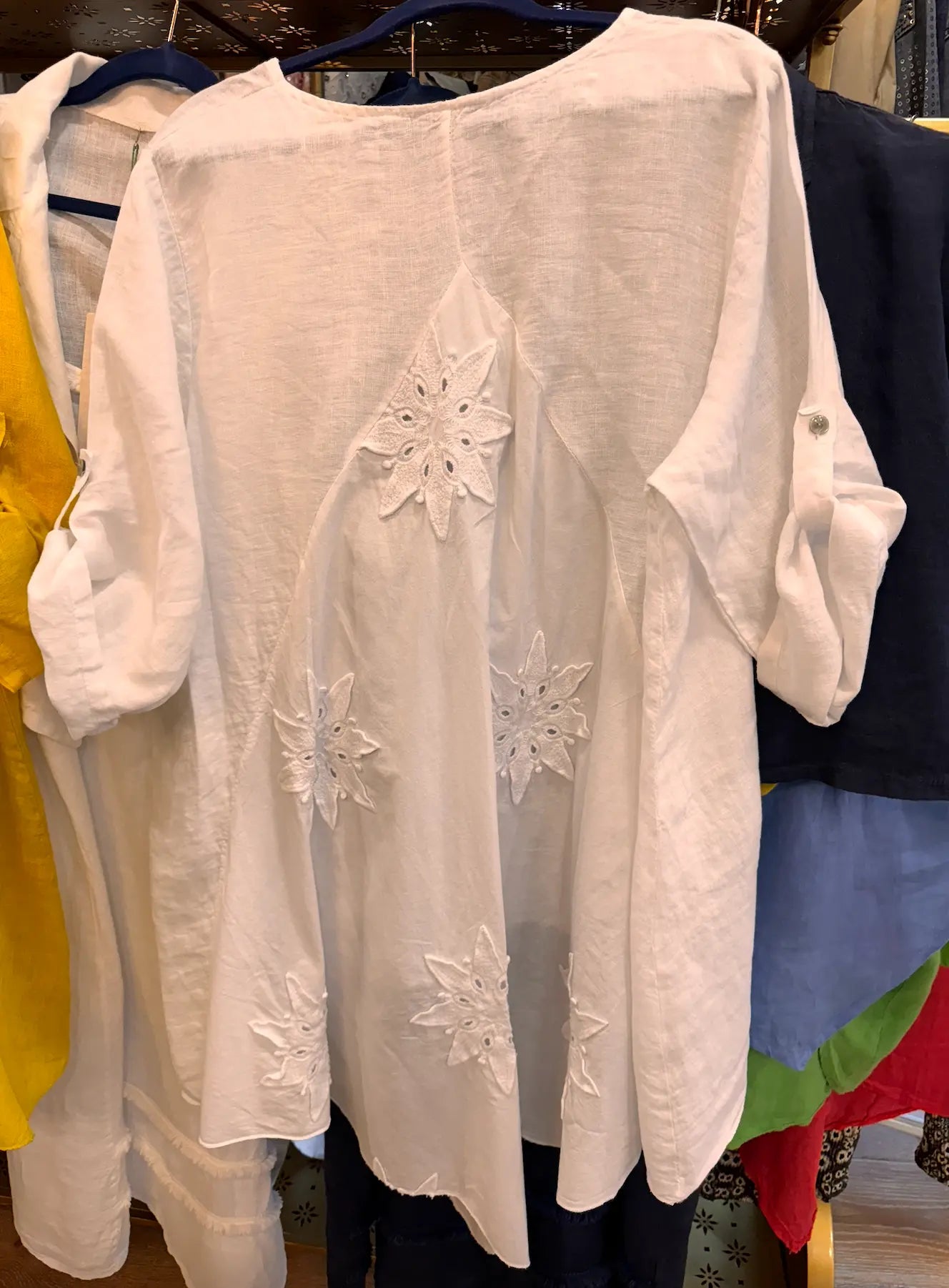 Linen and More 100% LINEN LONG BLOUSE Linen & More