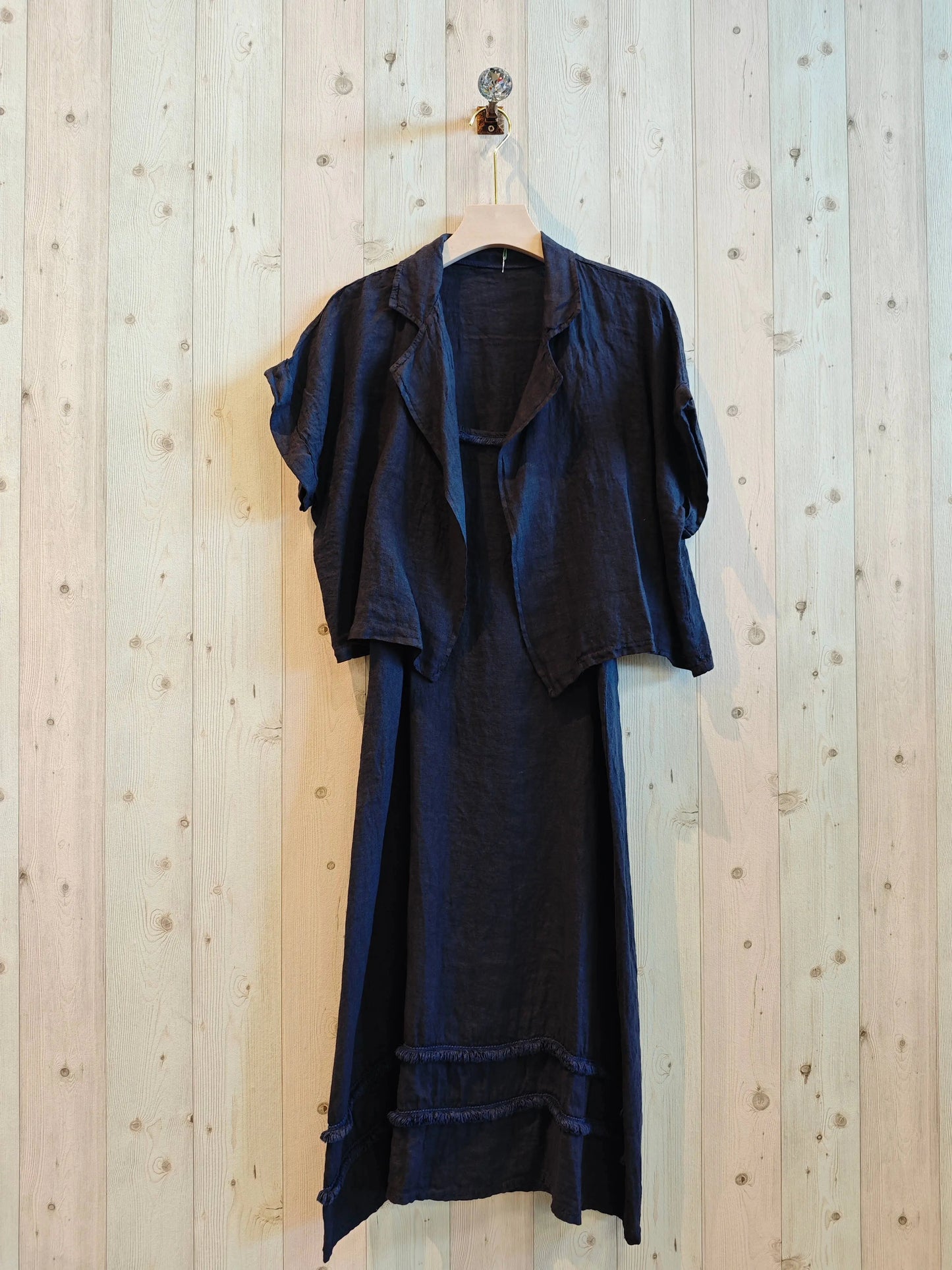 Linen and More BLAZER AND STRAPPY DRESS SET 100% LINEN Linen & More