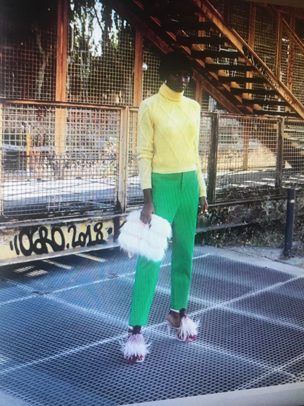 Lola&Lo Exclusive Ostrich Tricolor Feathers Sandal. Lola@Lo