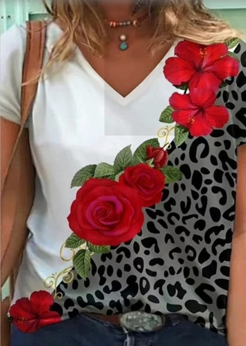 Lonca Floral T-shirt JAN10966 Lonca