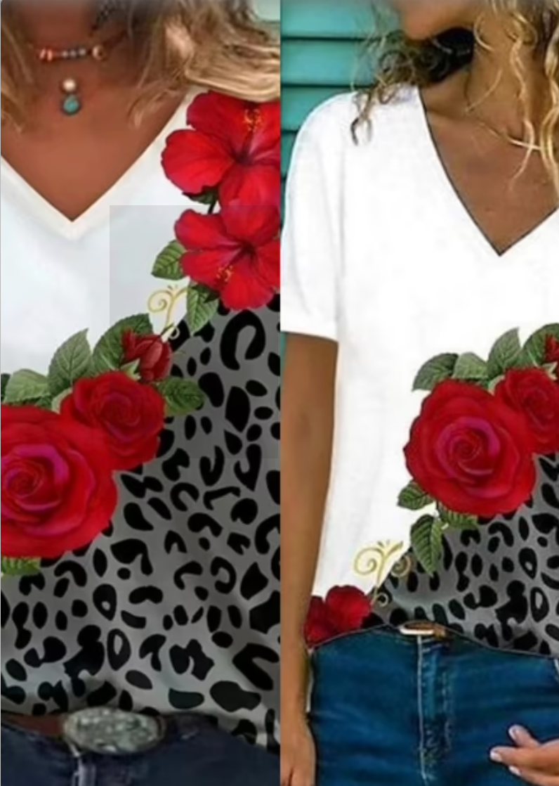 Lonca Floral T-shirt JAN10966 Lonca