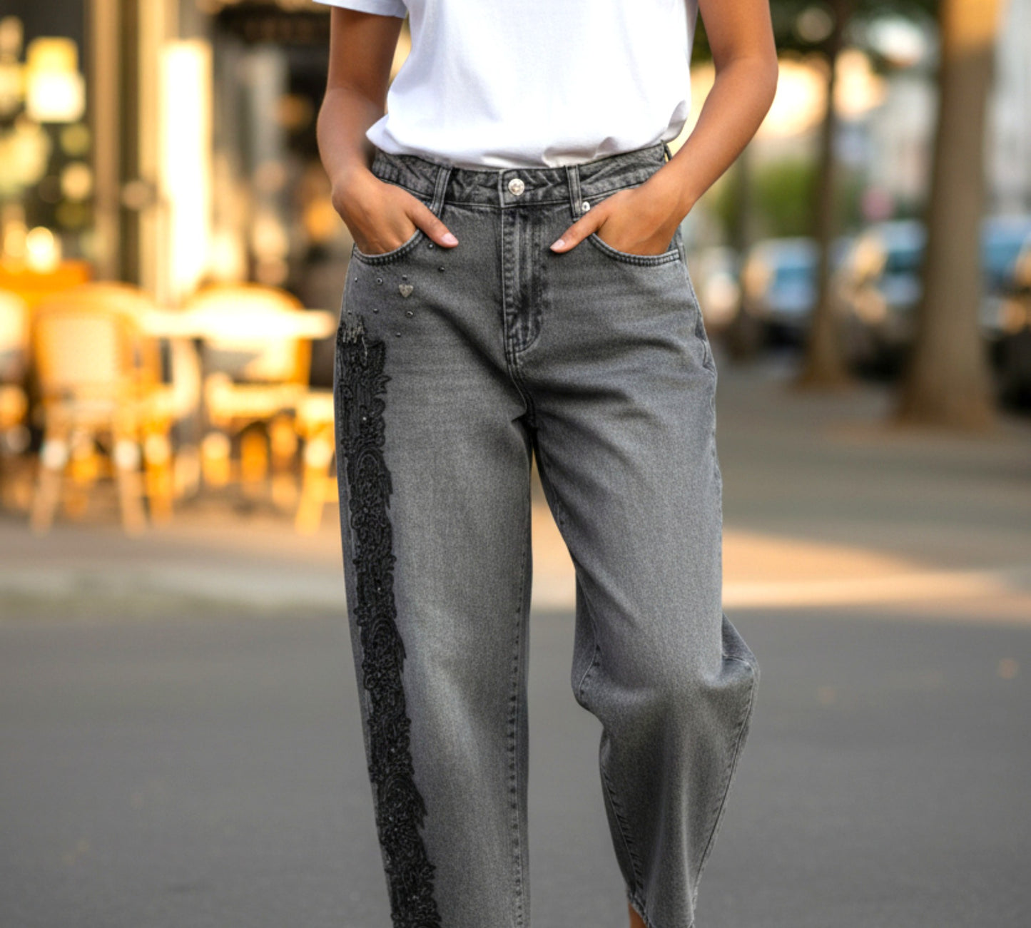 Zanardi Fashion Grey Barrow Style Jeans
