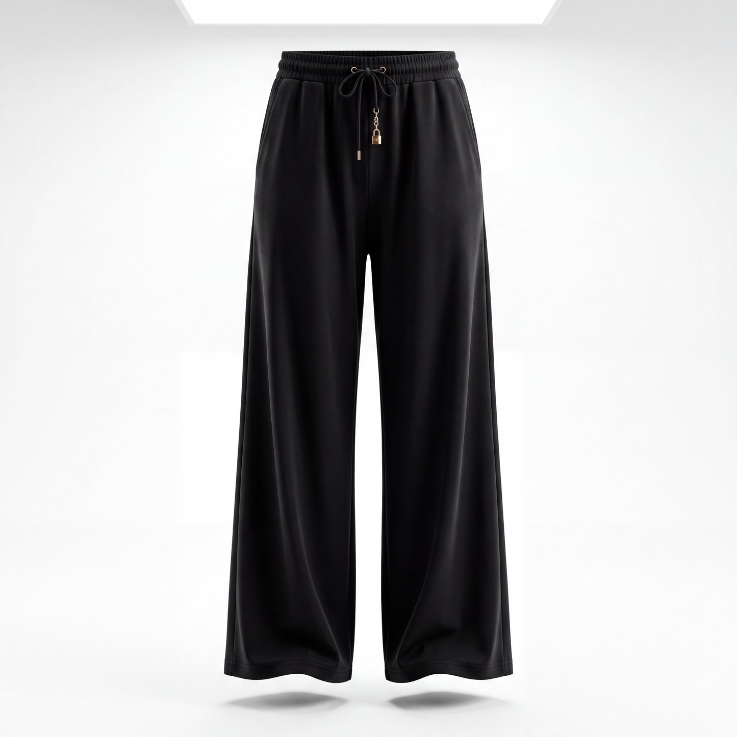 Button Bomber Jacket & Wide-Leg Pants Set