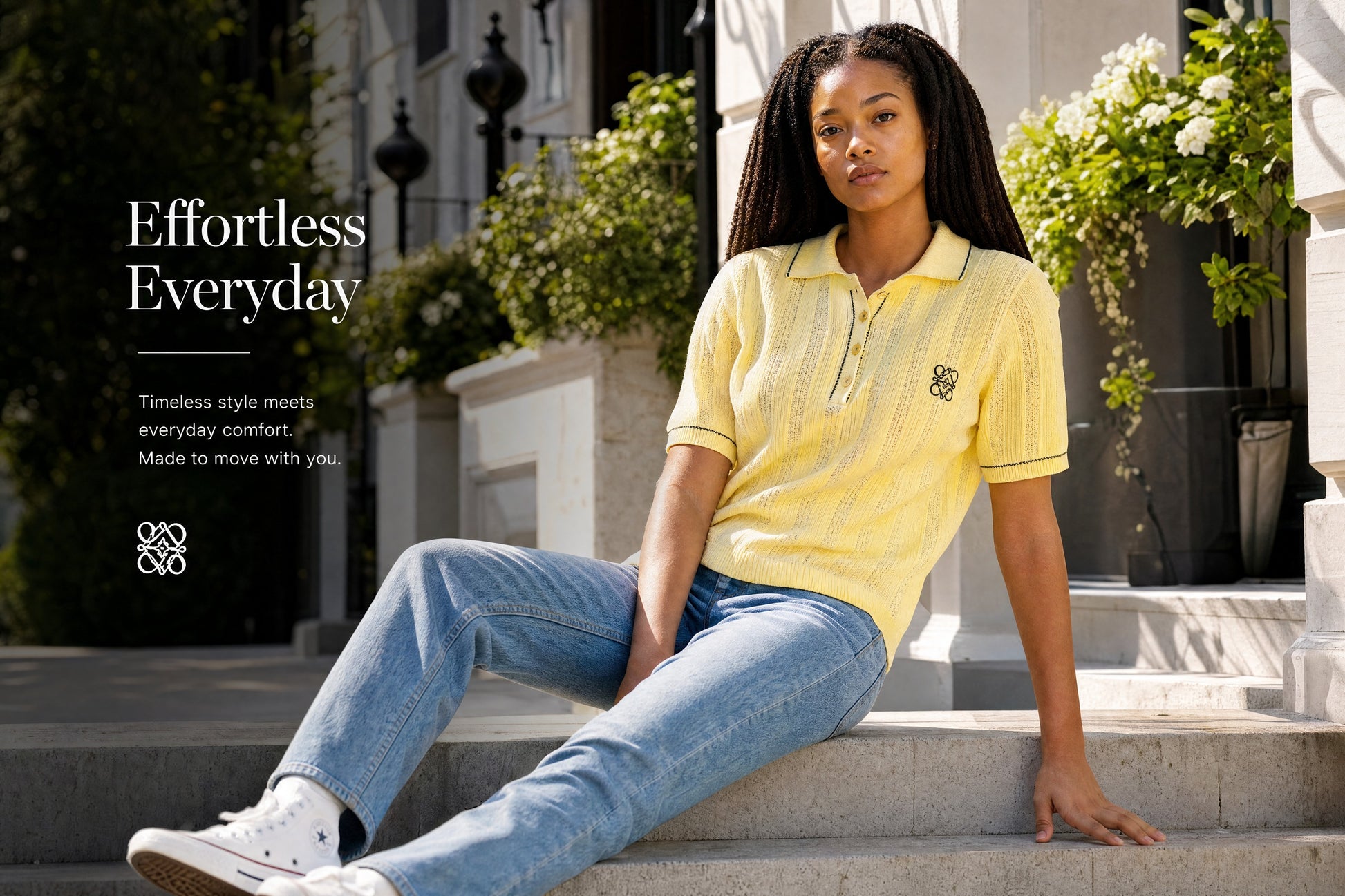 Pointelle Knit Polo Top – Lemon Yellow - Above the Crowd Boutique