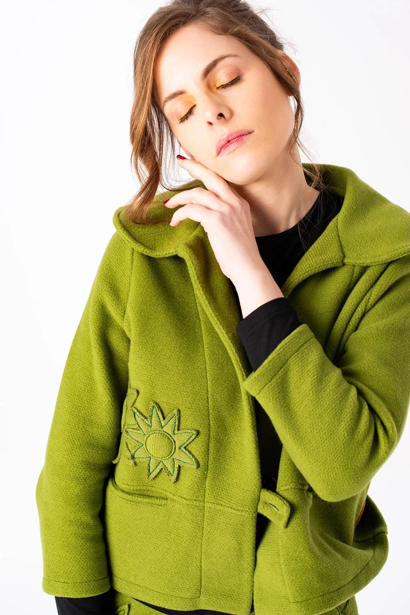 Mamatayoe Green Jacket With Embroidery Mamatayoe