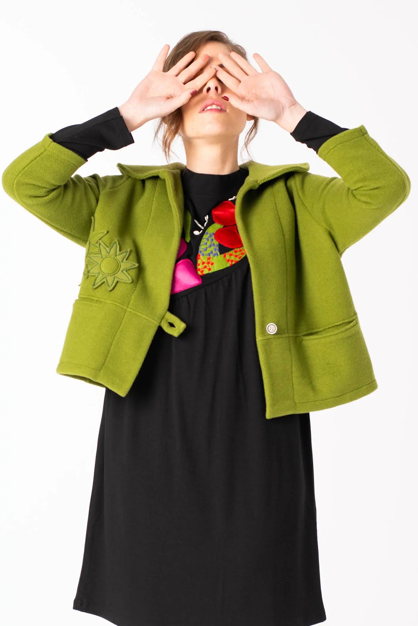 Mamatayoe Green Jacket With Embroidery Mamatayoe