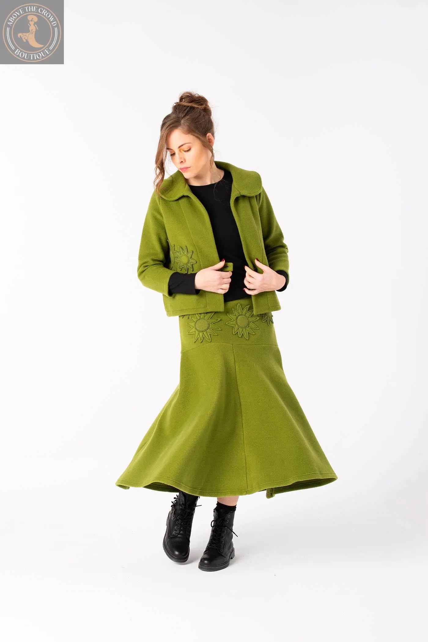 Mamatayoe Green Jacket With Embroidery Mamatayoe