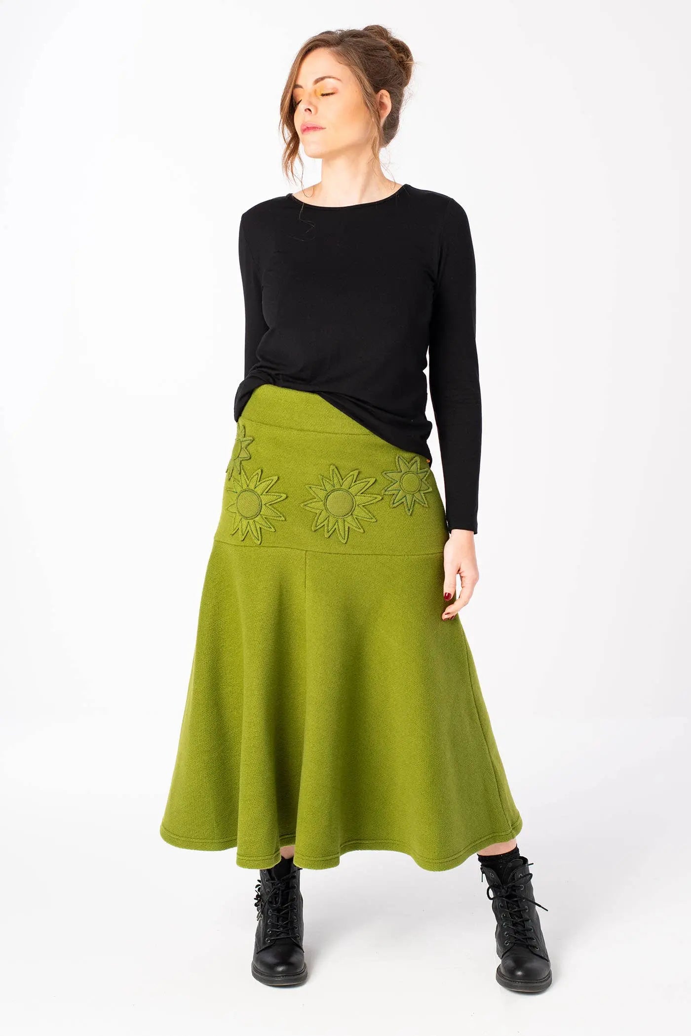 Mamatayoe Midi Green Skirt Mamatayoe