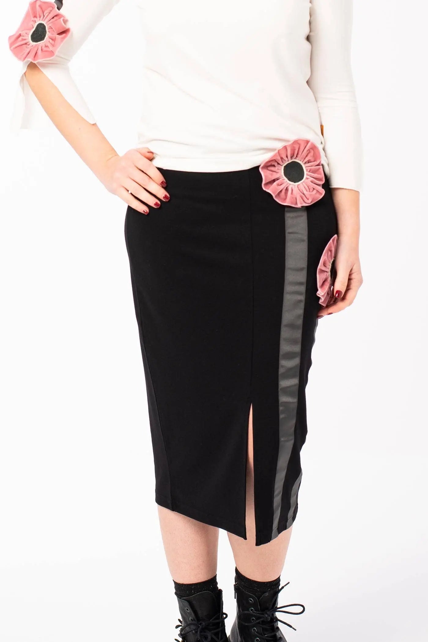 Mamatayoe Straight Skirt Flower Design Mamatayoe