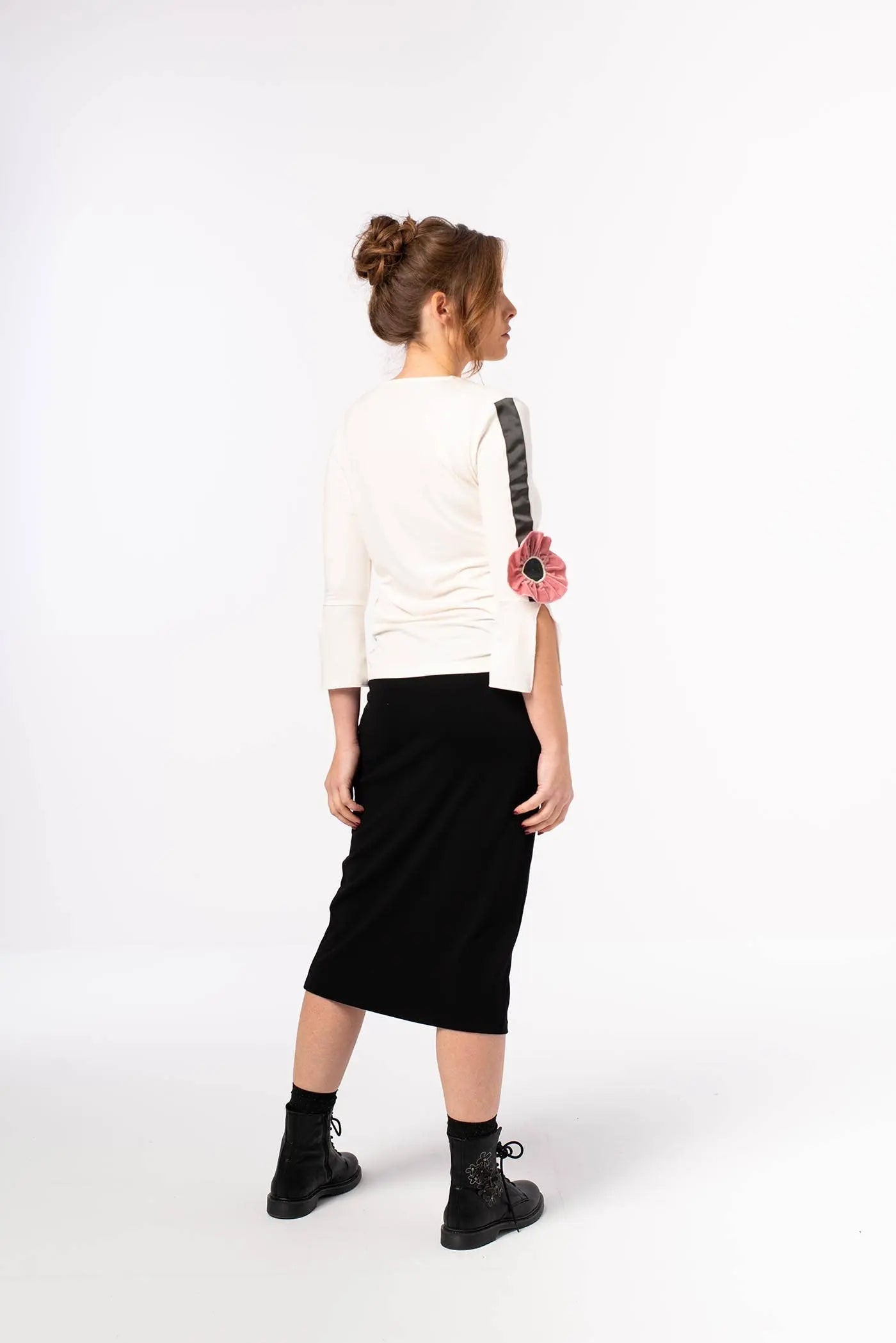 Mamatayoe Straight Skirt Flower Design Mamatayoe