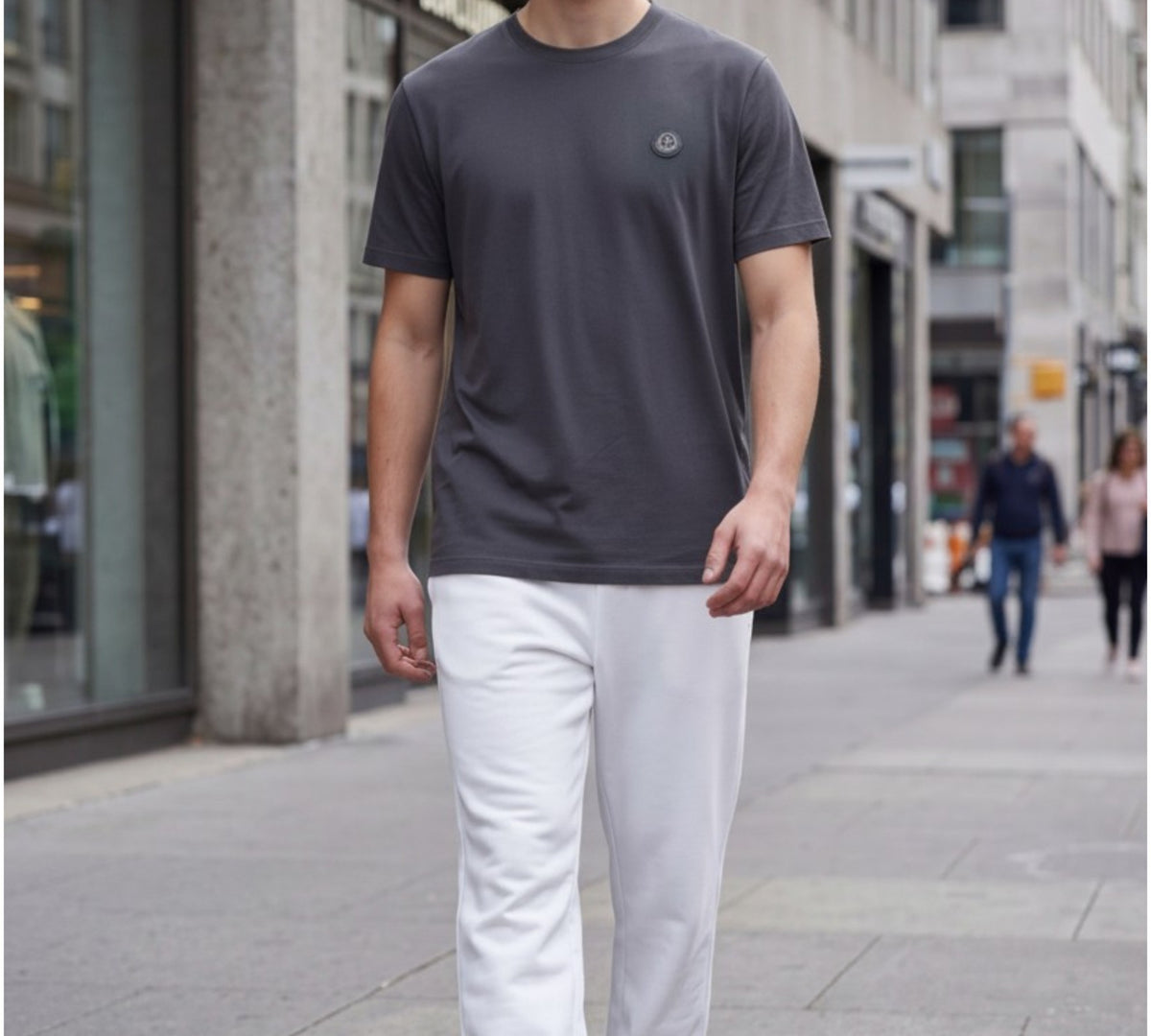 Men’s Minimalist Logo Crew-Neck T-Shirt - Above the Crowd Boutique
