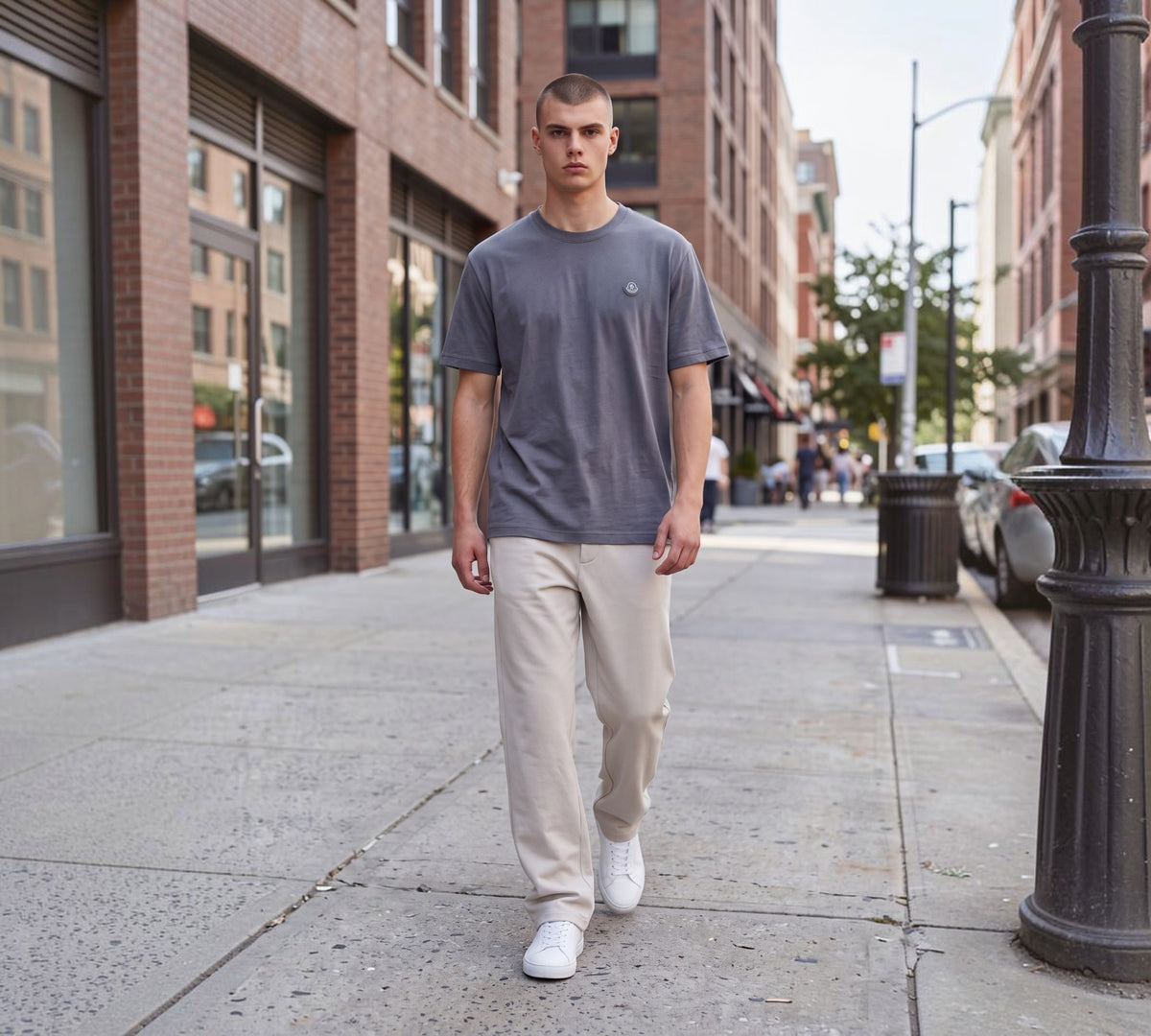 Men’s Minimalist Logo Crew-Neck T-Shirt - Above the Crowd Boutique