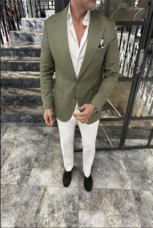 Men’s European Tailored Stretch Club Blazer: Distinctive Style, Unmatched Comfort FCplus-Men's Fashion