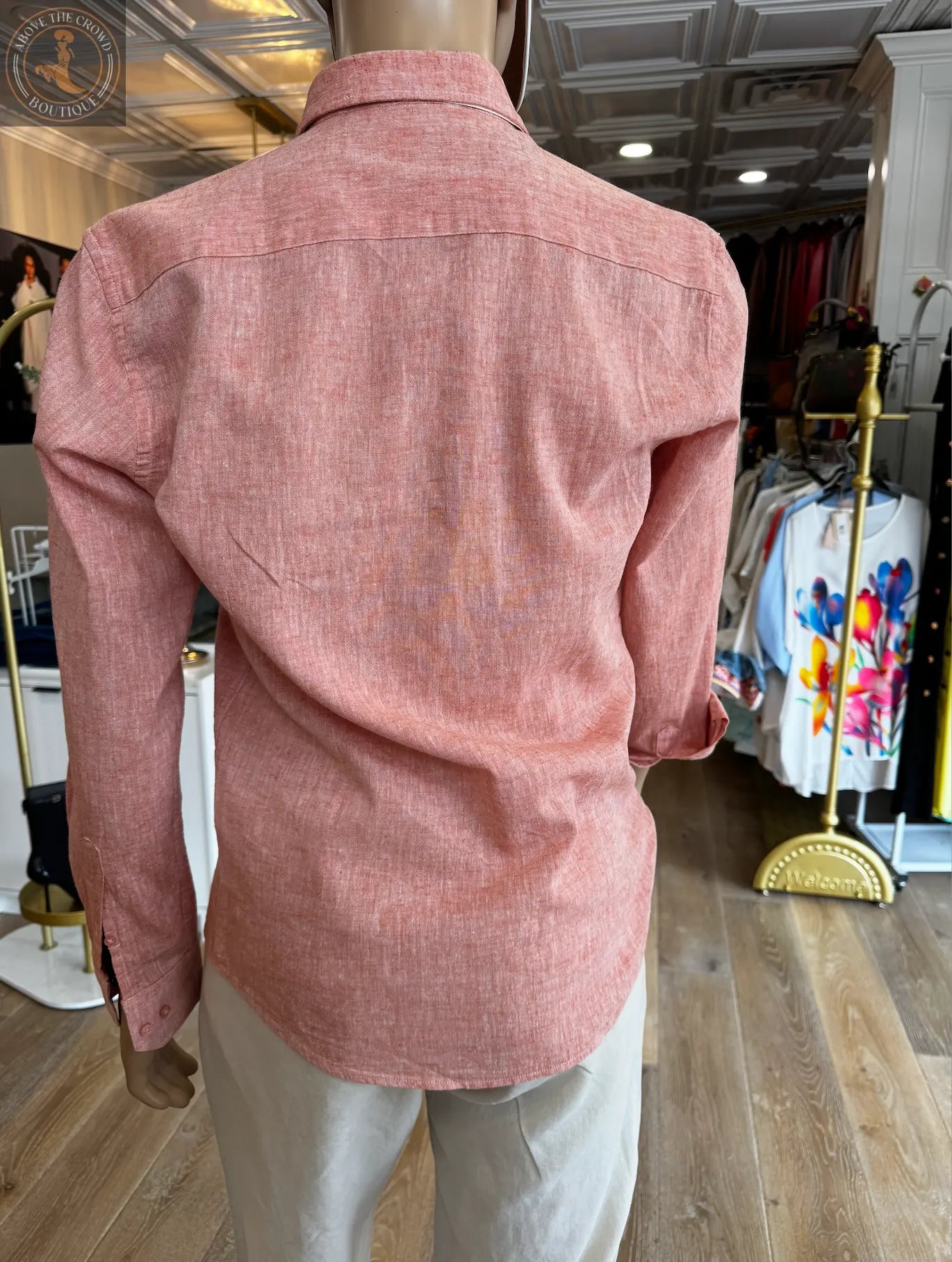 Men's Rosy European Linen Shirt – Distinctive Style & Breathable Comfort Above The Crowd Boutique