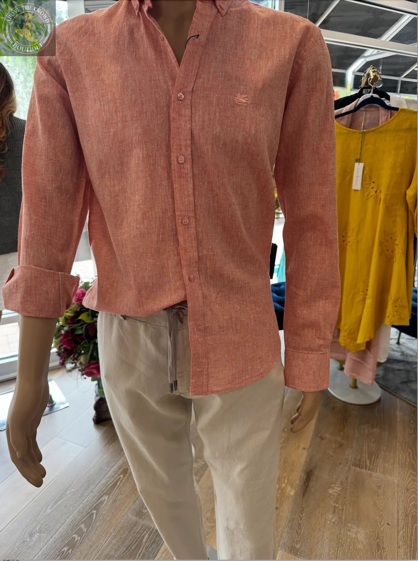 Men's Rosy European Linen Shirt – Distinctive Style & Breathable Comfort Above The Crowd Boutique