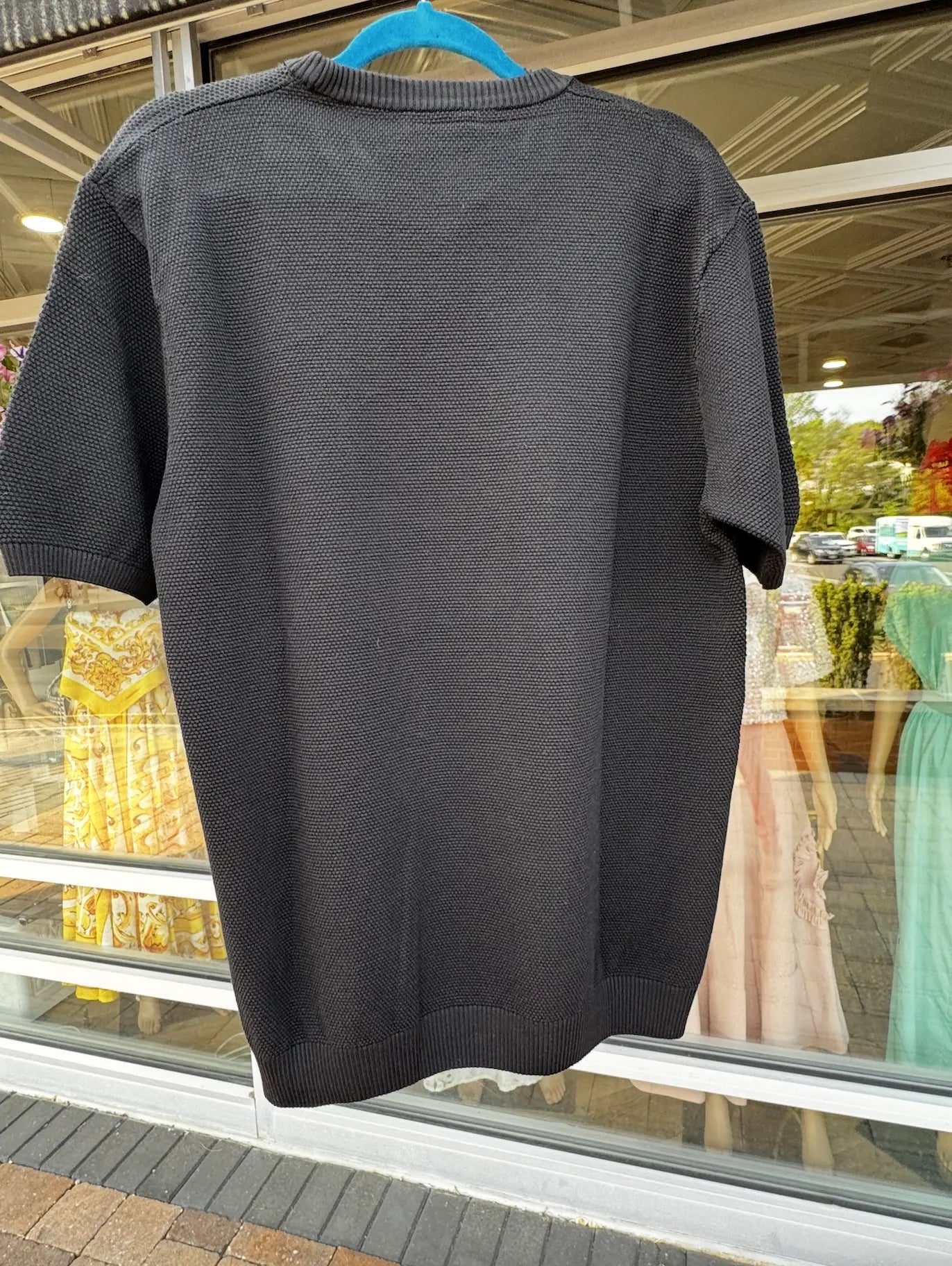 Men’s Textured Knit Short Sleeve T-Shirt FCplus-Men's Fashion