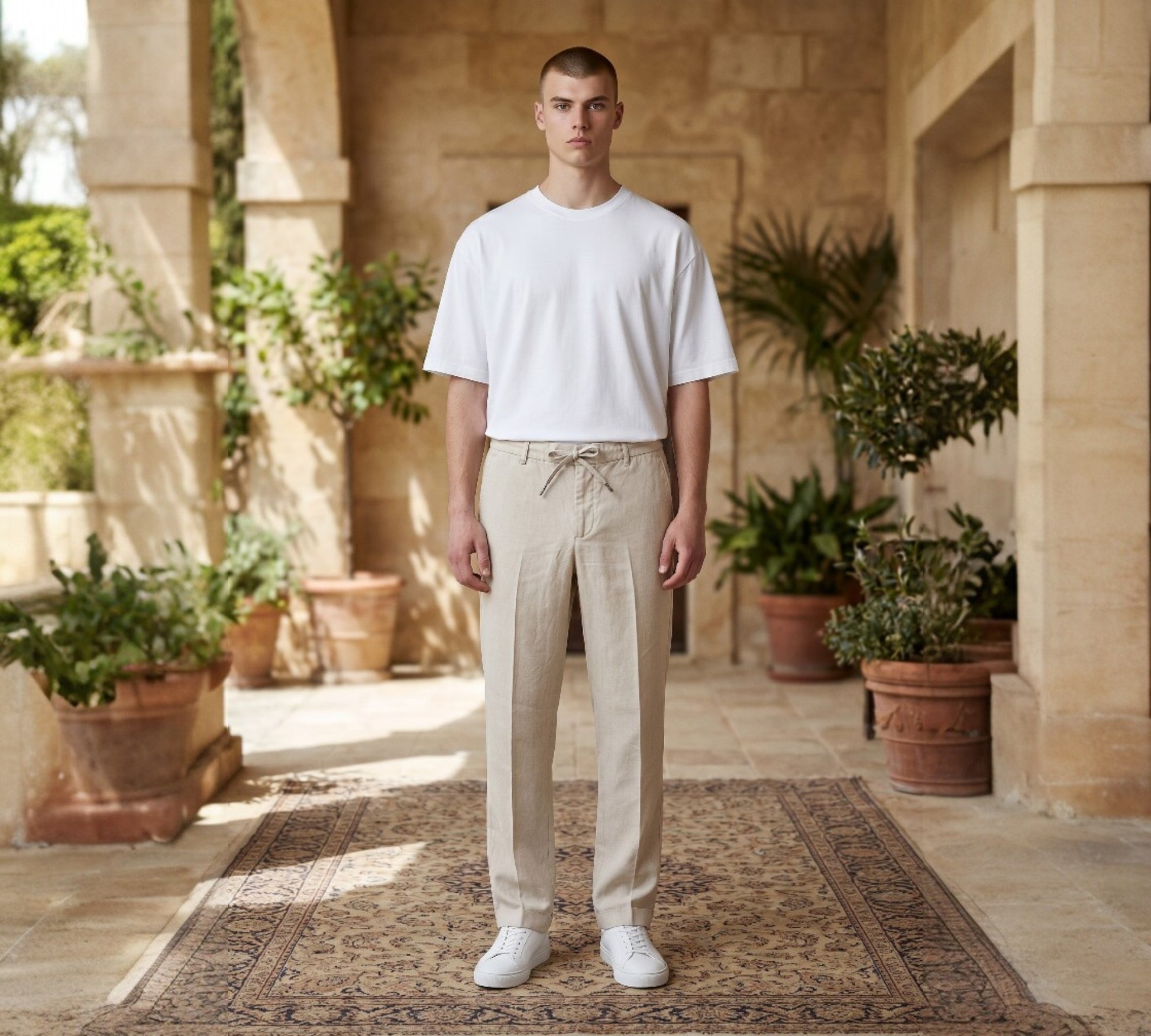 Men's Linen Trousers - Above the Crowd Boutique
