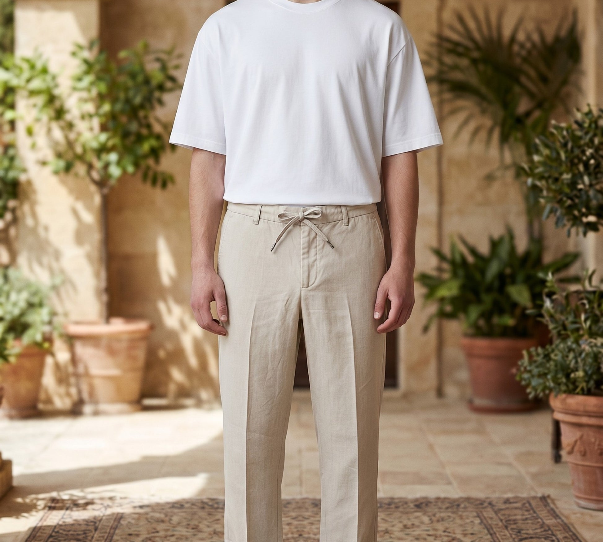 Men's Linen Trousers - Above the Crowd Boutique