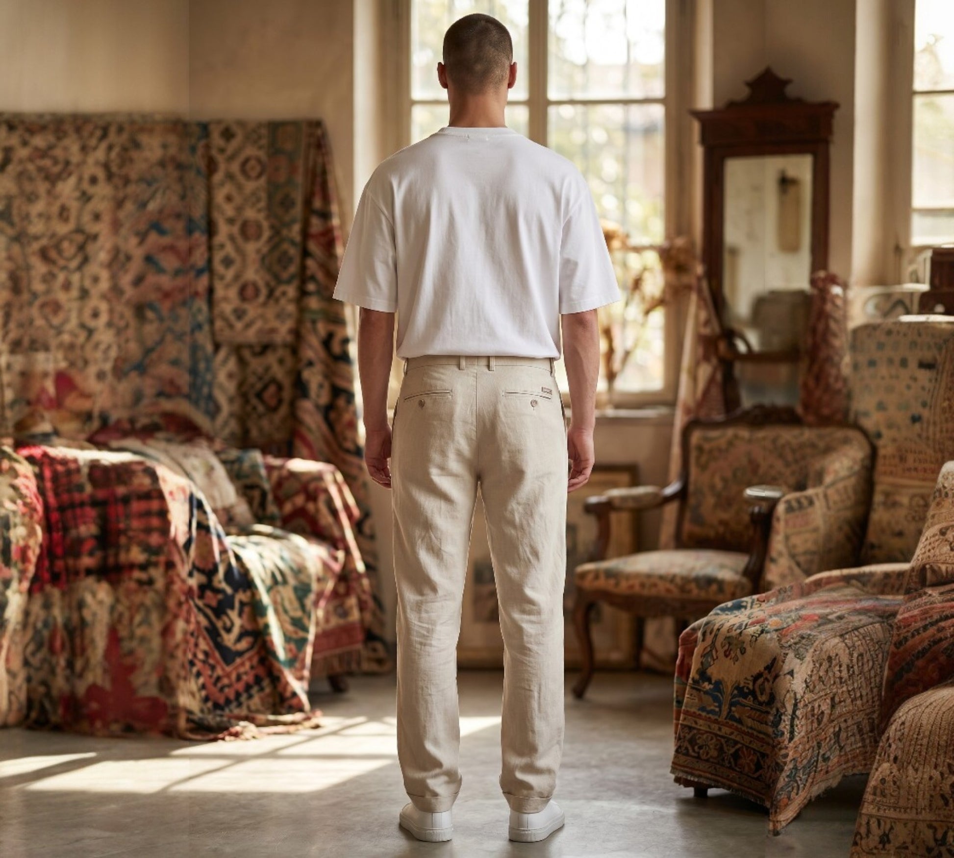 Men's Linen Trousers - Above the Crowd Boutique