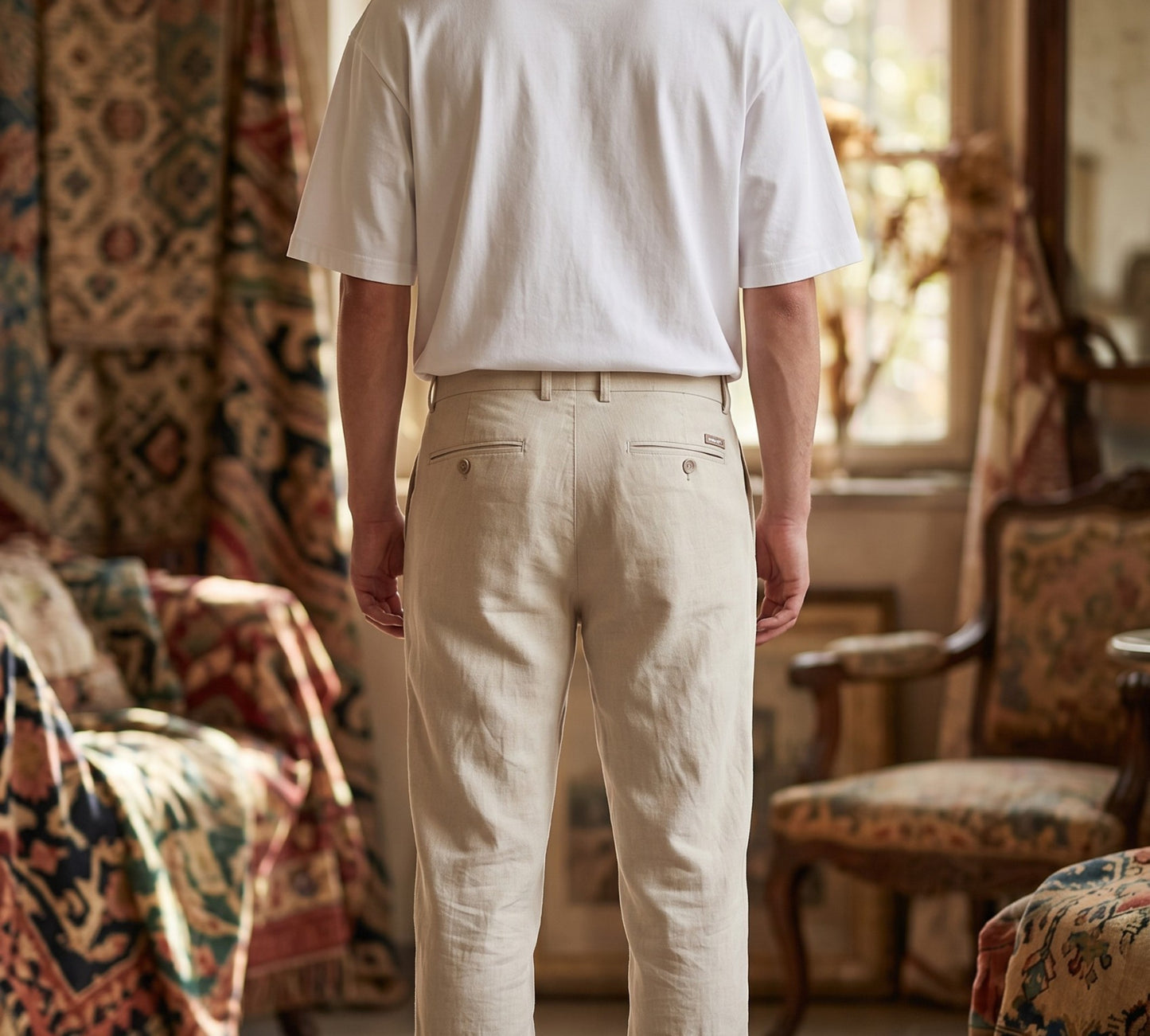 Men's Linen Trousers - Above the Crowd Boutique