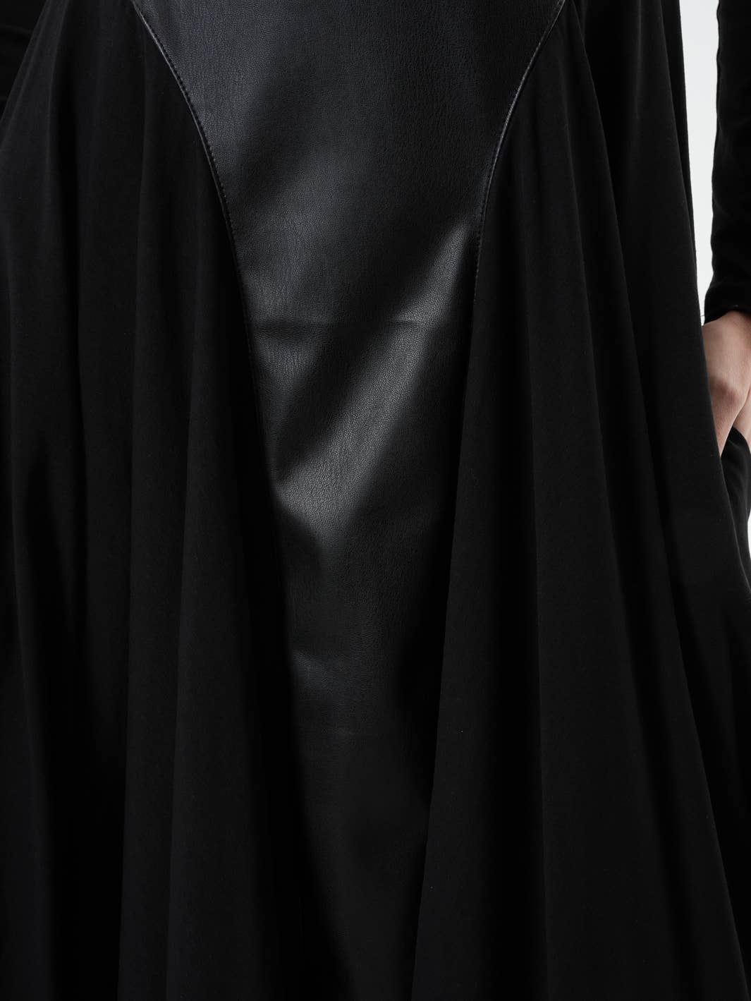 Metamorphoza Black Asymmetric Leather Dress Metamorphoza