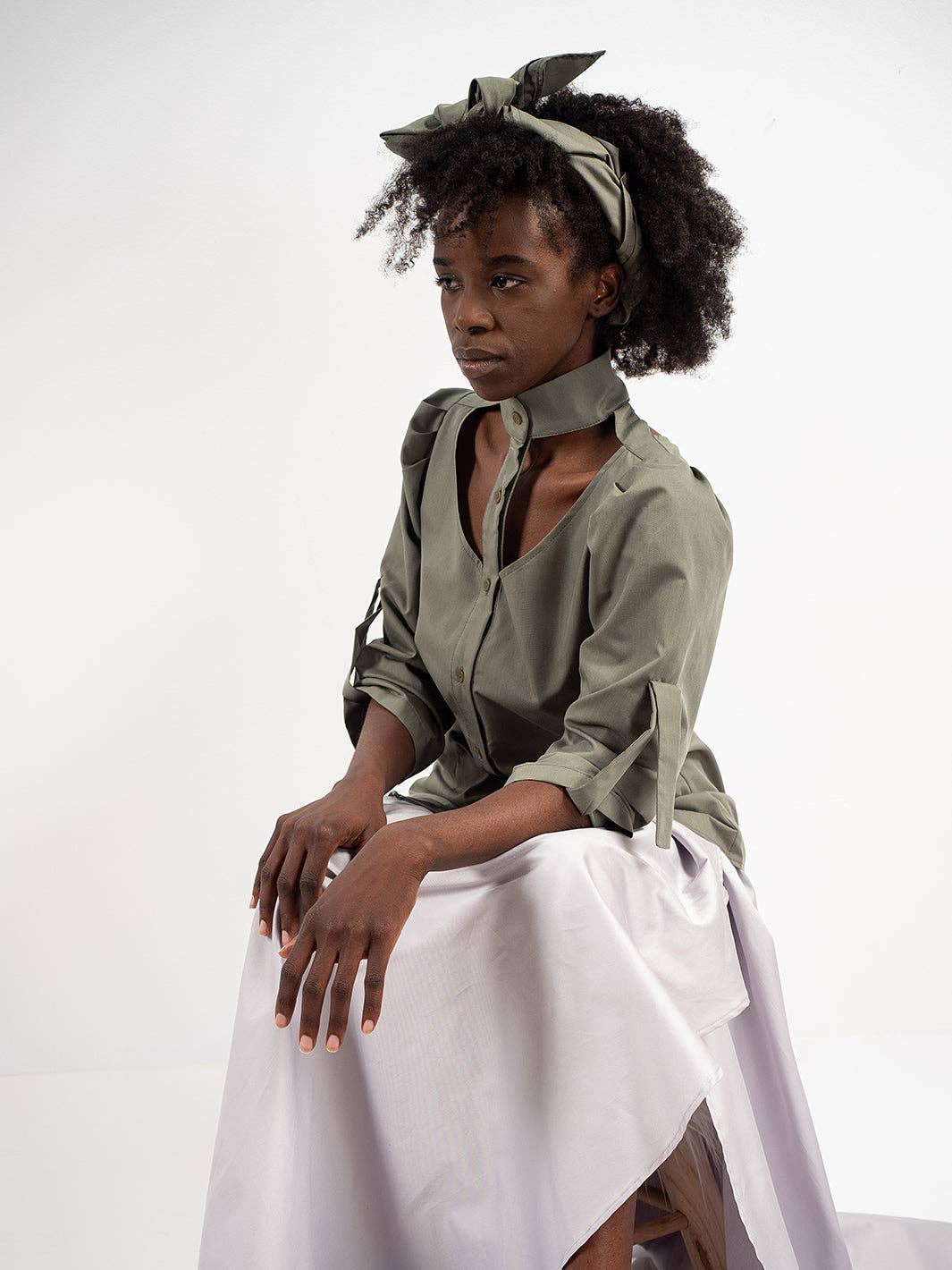 Metamorphoza Cut-Out Front Shirt Metamorphoza