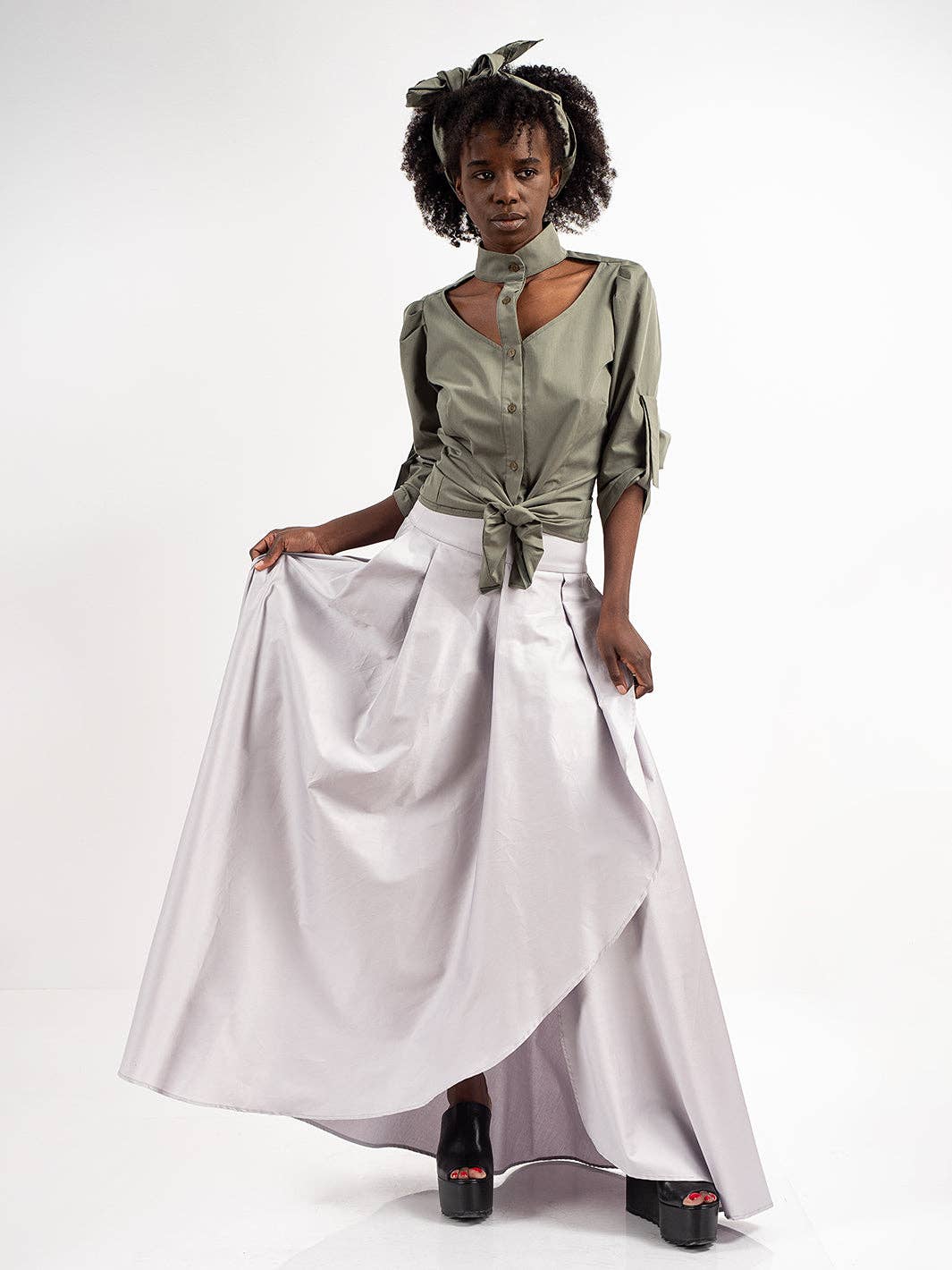 Metamorphoza Cut-Out Front Shirt Metamorphoza