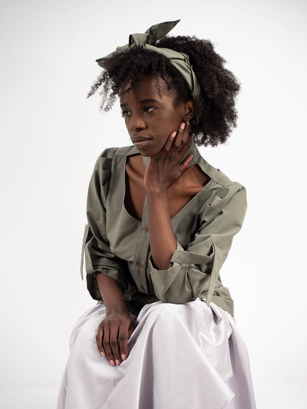 Metamorphoza Cut-Out Front Shirt Metamorphoza