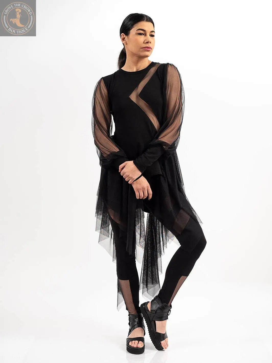 Metamorphoza Extravagant Mesh Tunic Metamorphoza