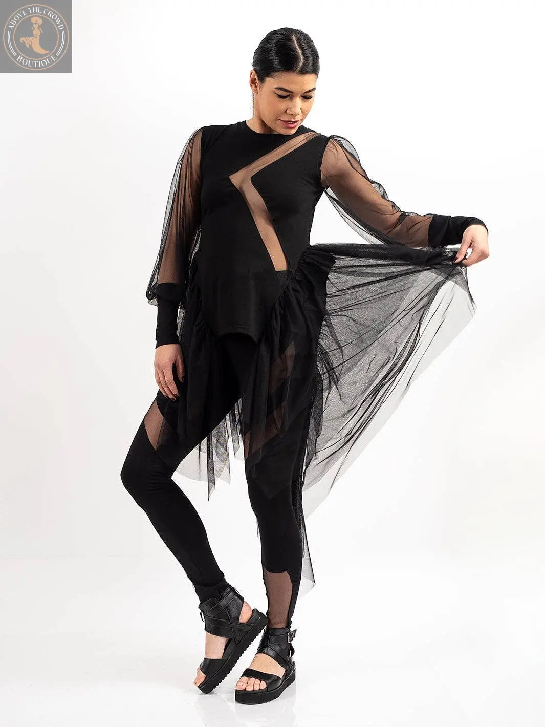 Metamorphoza Extravagant Mesh Tunic Metamorphoza