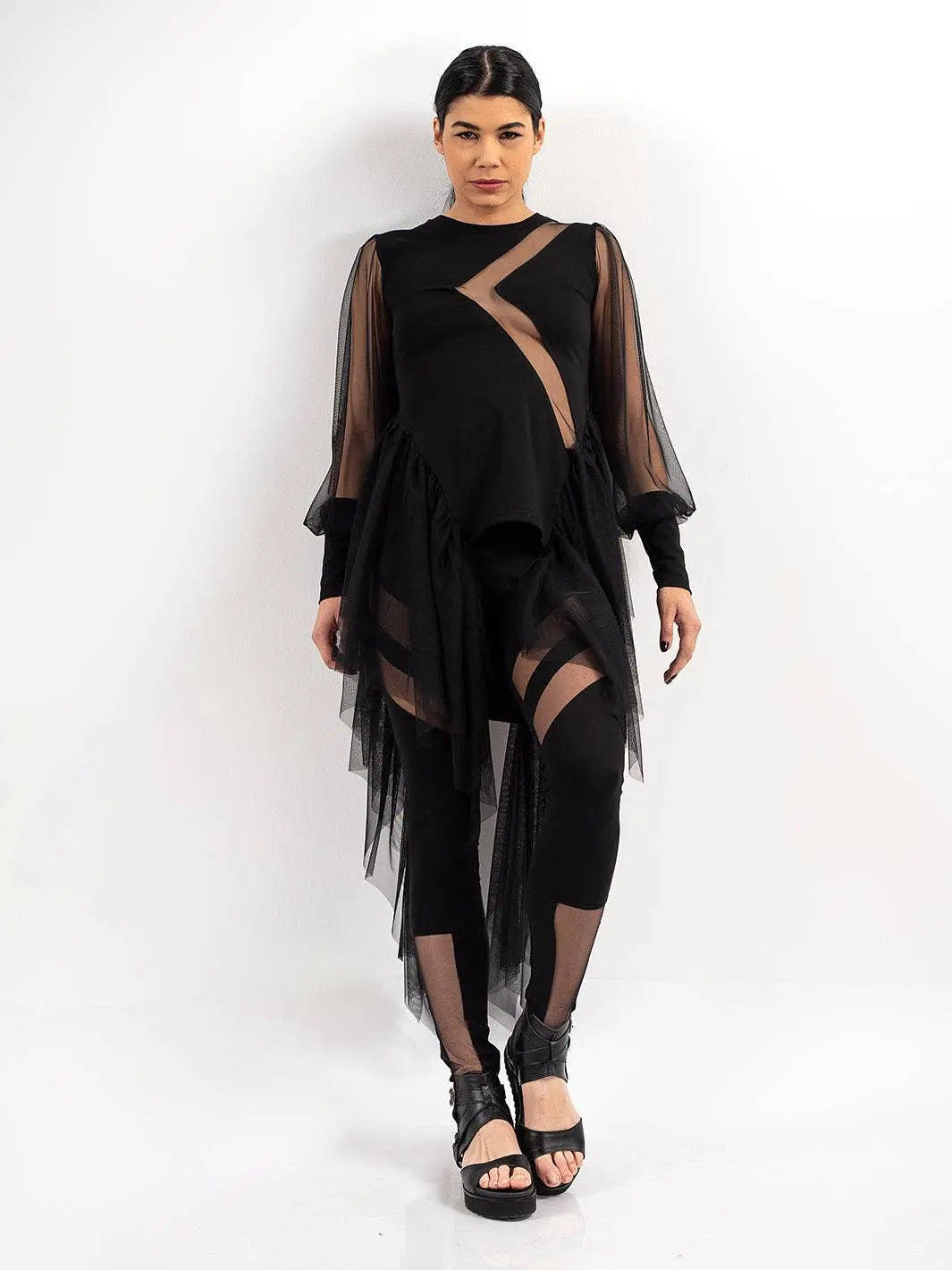 Metamorphoza Extravagant Mesh Tunic Metamorphoza
