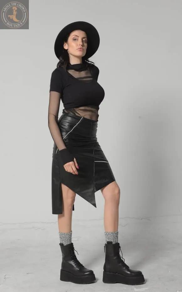 Metamorphoza Leather Mini Skirt Metamorphoza