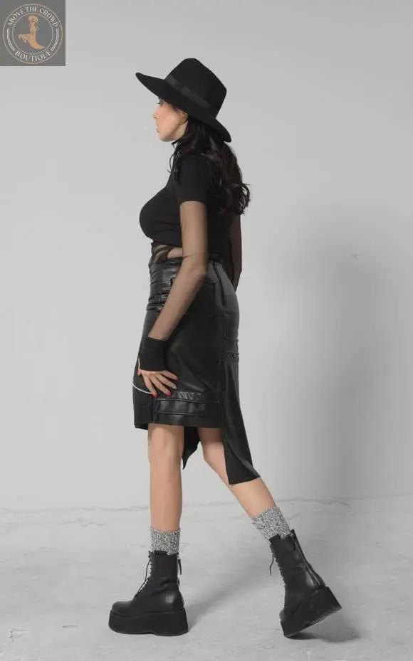 Metamorphoza Leather Mini Skirt Metamorphoza
