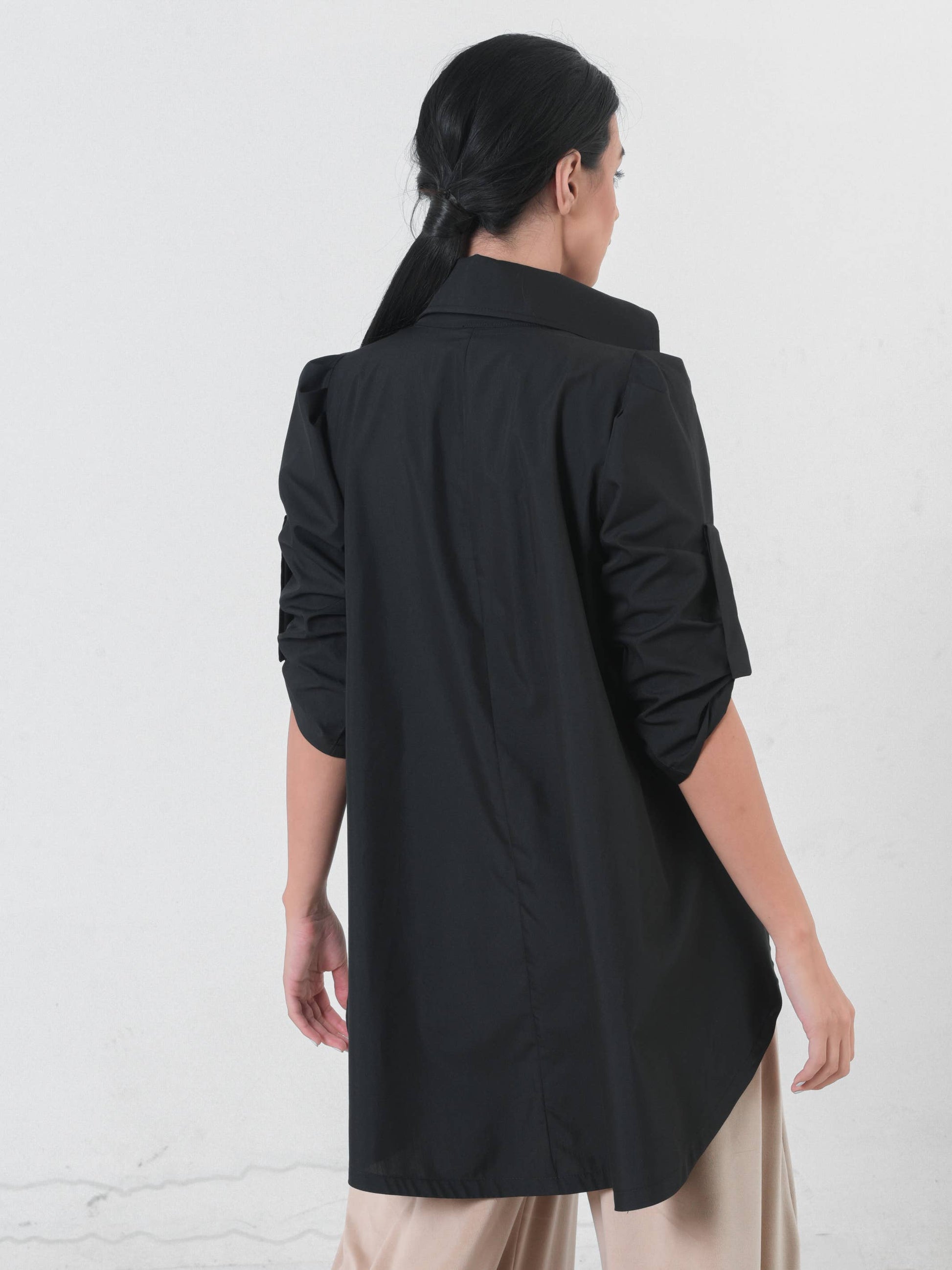 Metamorphoza Oversize Shirt with Belt Metamorphoza