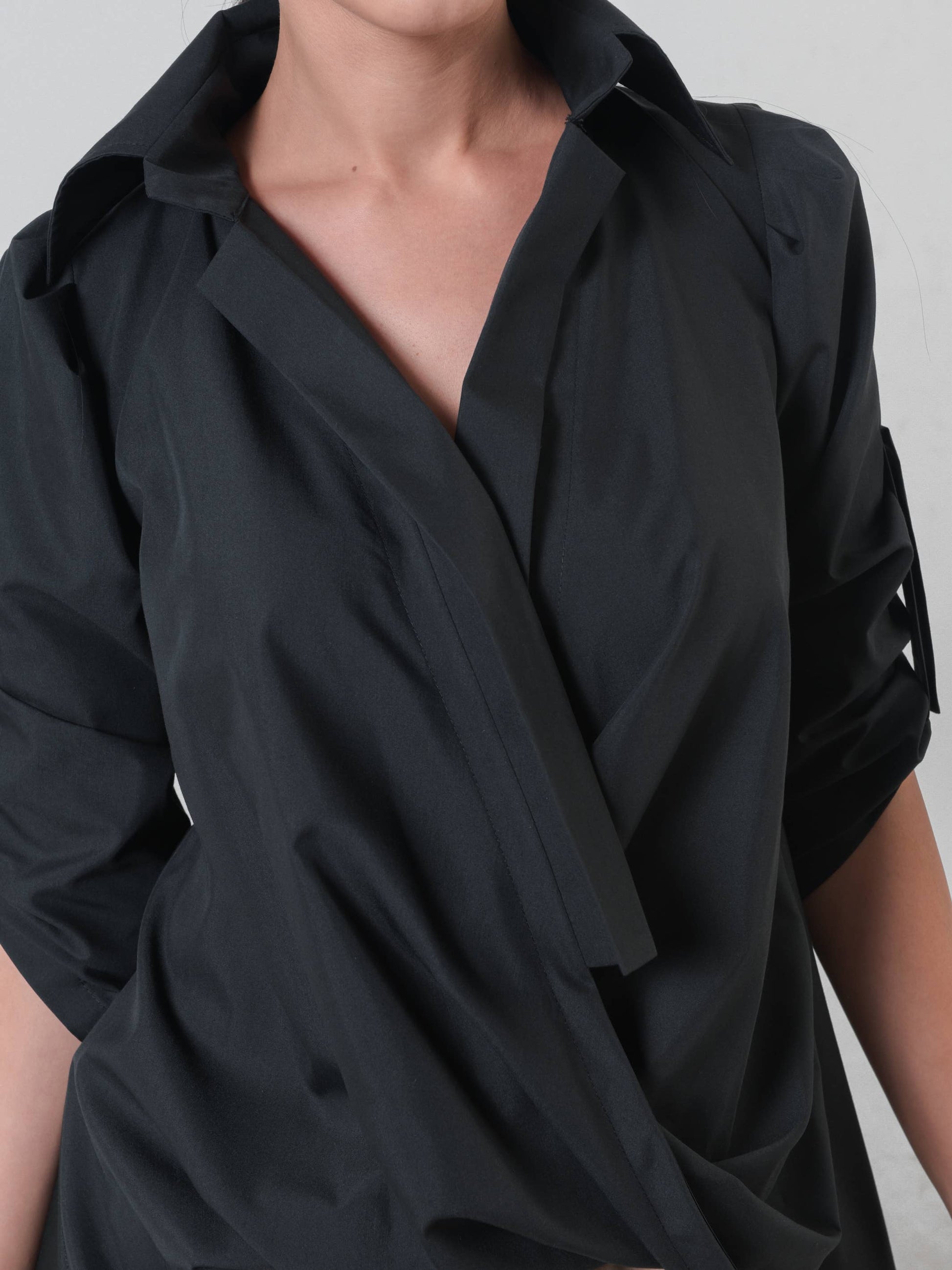 Metamorphoza Oversize Shirt with Belt Metamorphoza