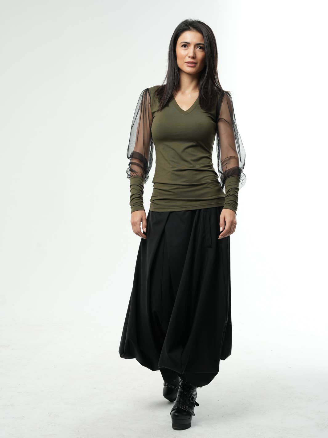 Metamorphoza Sheer Mesh Top Metamorphoza