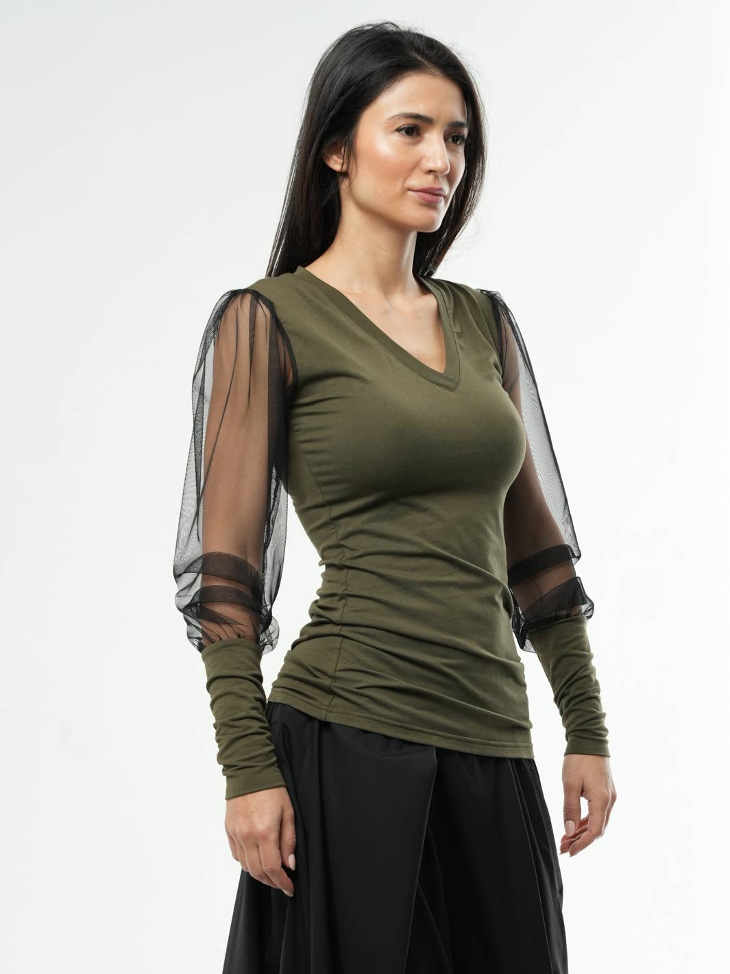 Metamorphoza Sheer Mesh Top Metamorphoza
